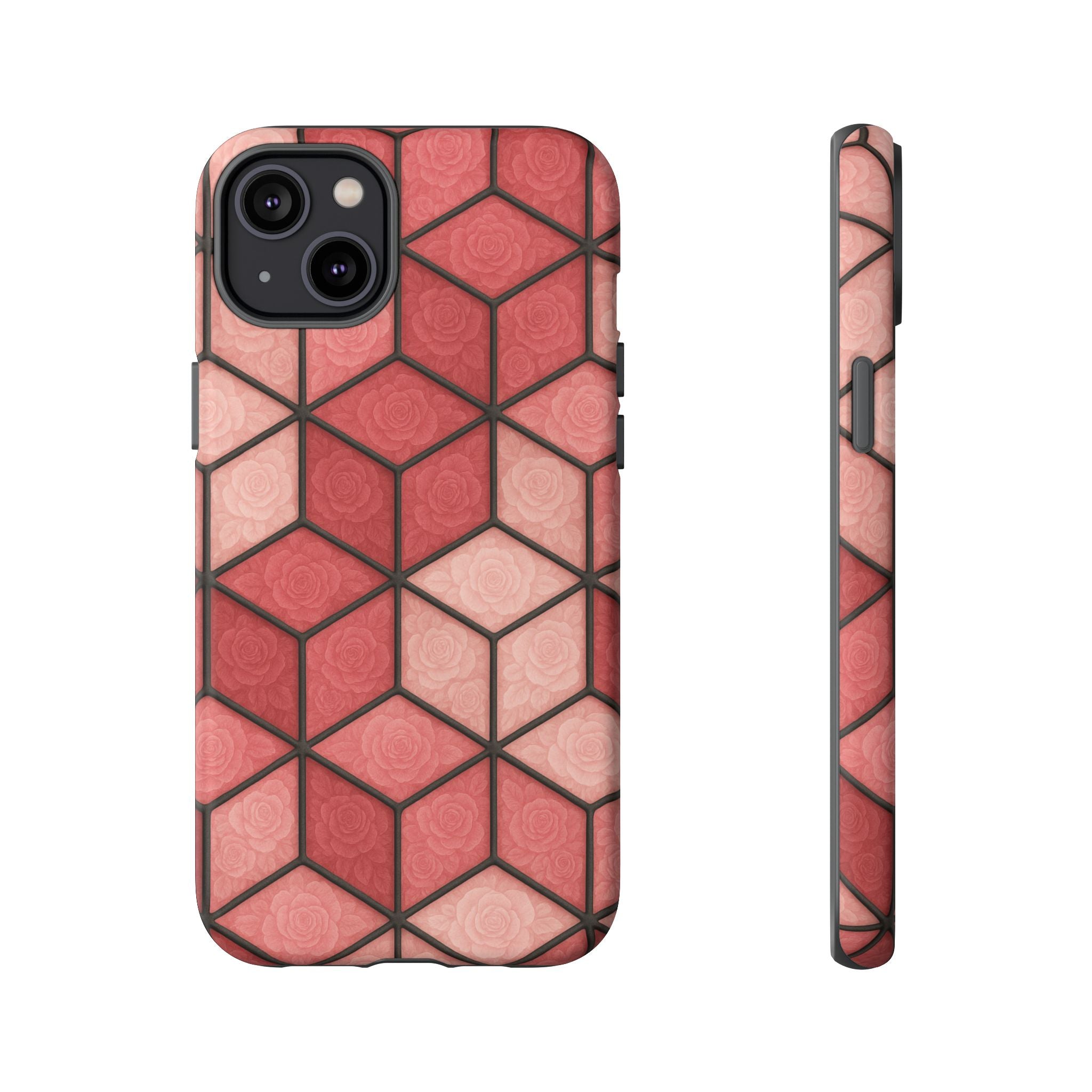 Geometric Stained Glass Illusion Phone Case Colorful Abstract Art, Aesthetic Protective Cover for iPhone, Samsung & Google, Unique Gift Idea Mom