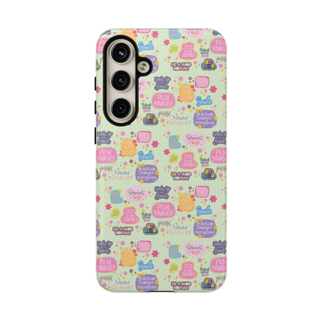 Good Vibes Only Protective Phone Case  Shockproof Slim Aesthetic Motivational Quote Cover, Positive Affirmation Gift for Mom, Teens & Besties | iPhone & Galaxy