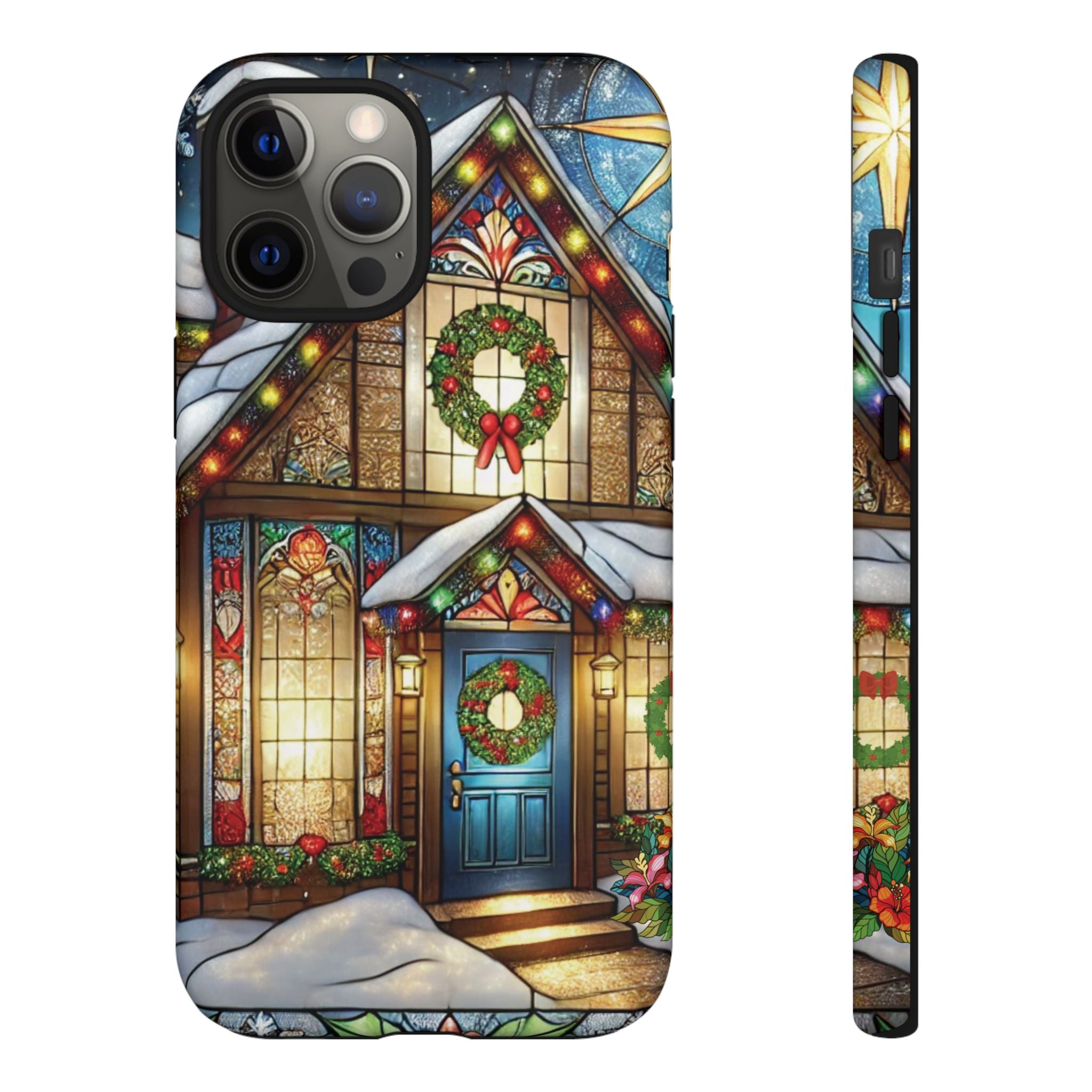 Phone Case - Stain Glass Christmas Unique Holiday Protection Gift for Her