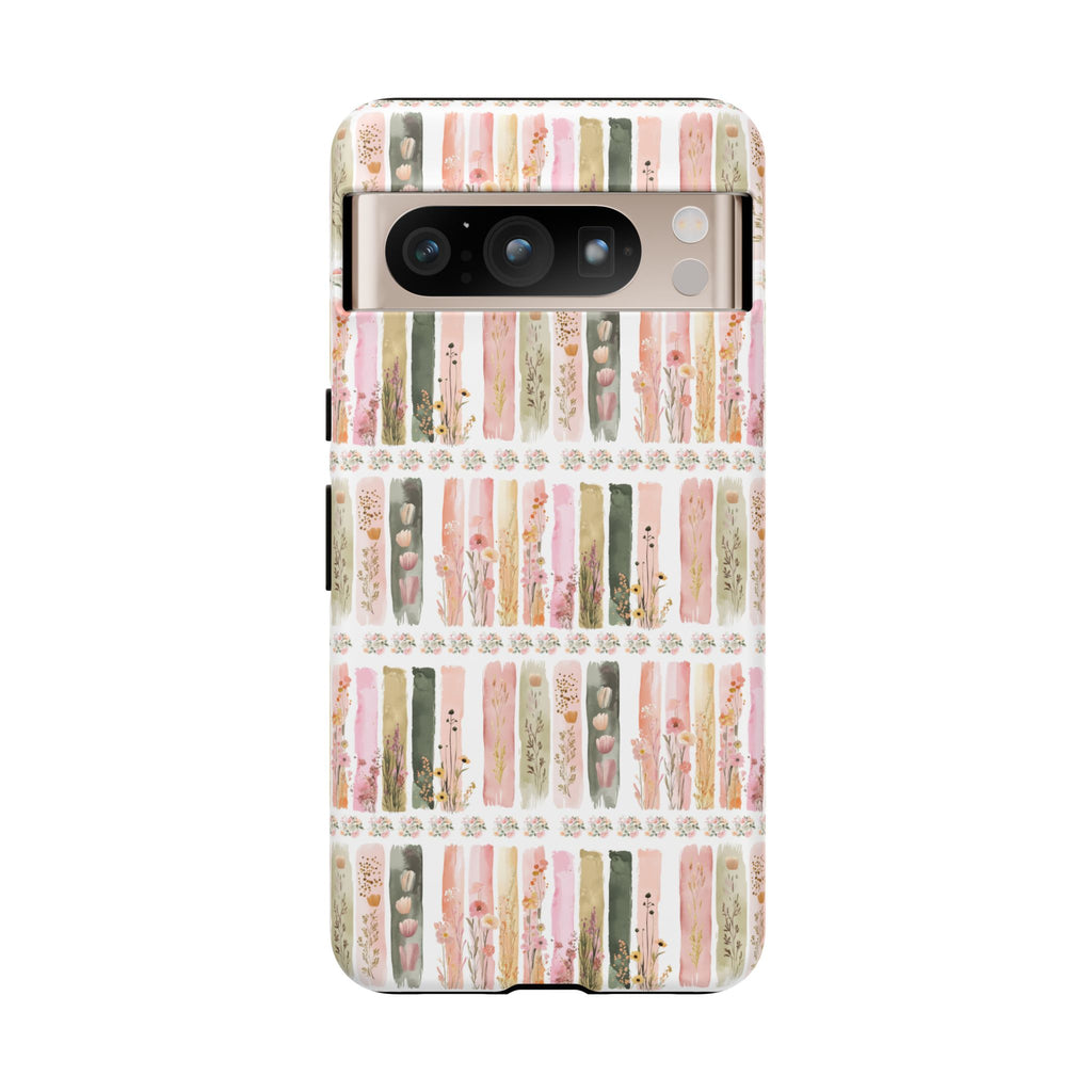 Pastel Brushstroke Floral Phone Case Soft Illusion Flower Design, Aesthetic Protective Cover, Feminine Style, Cute Gift for Her, Fits Most Models