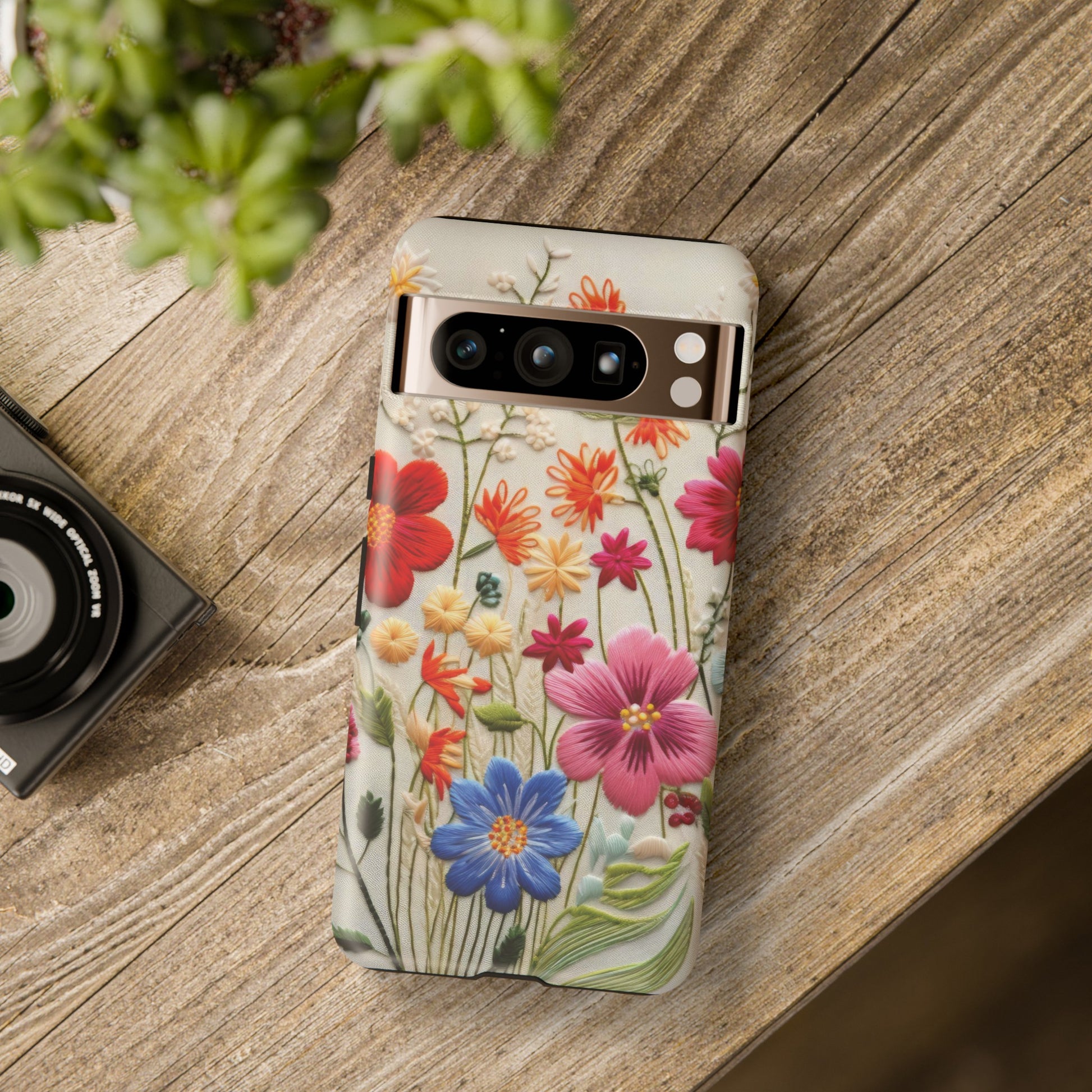 3D Floral Phone Case Elegant Faux Flower Durable for iPhone Samsung Smartphone iPhone 15, 14, 13 Samsung Gift for Mom