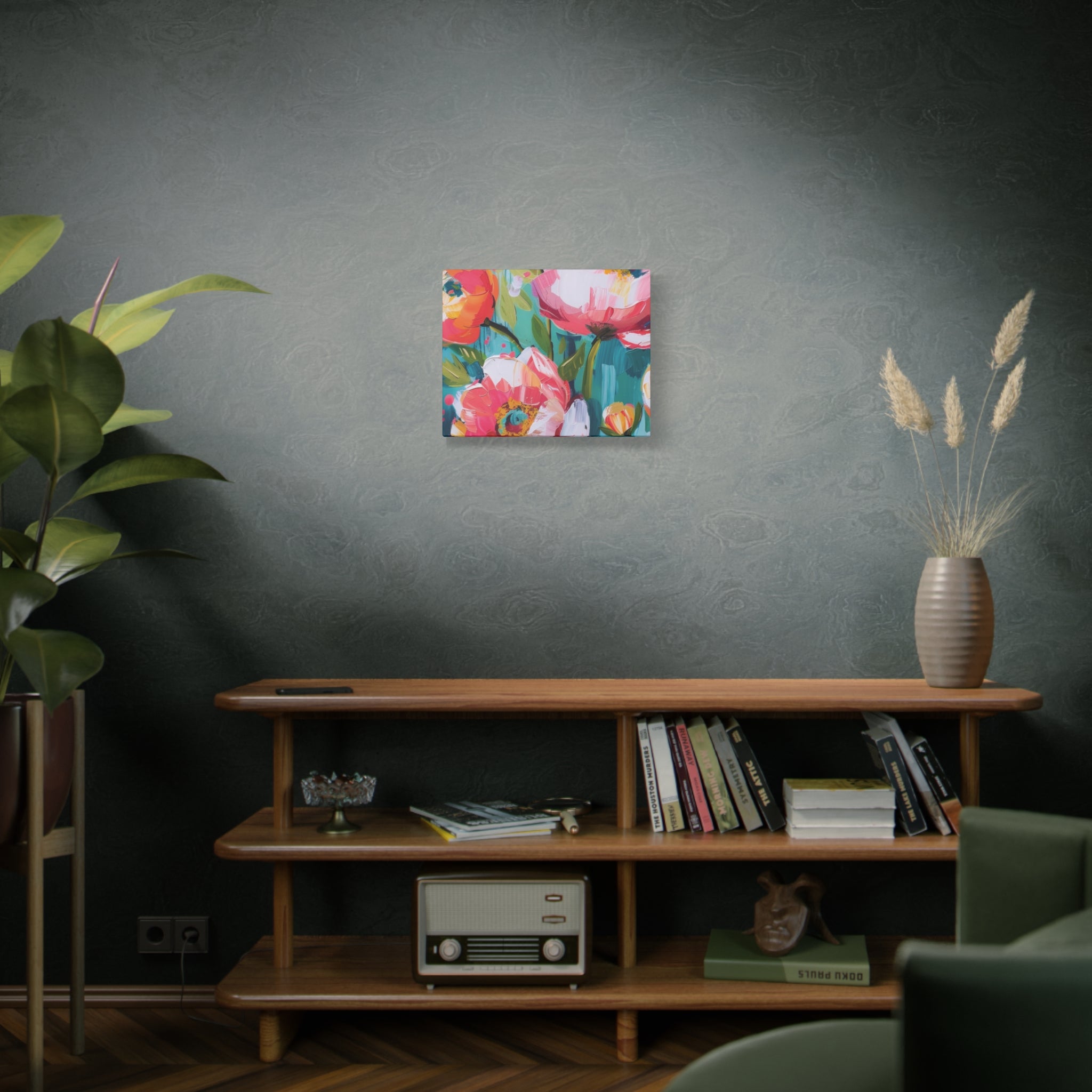 Unique Boho Floral Wall Art Matte Canvas Stretched, Vibrant Botanical Design, Perfect for Living Room, Bedroom, or Office Decor, Adds a Stylish Touch to Any Space - MRSBYVALLE