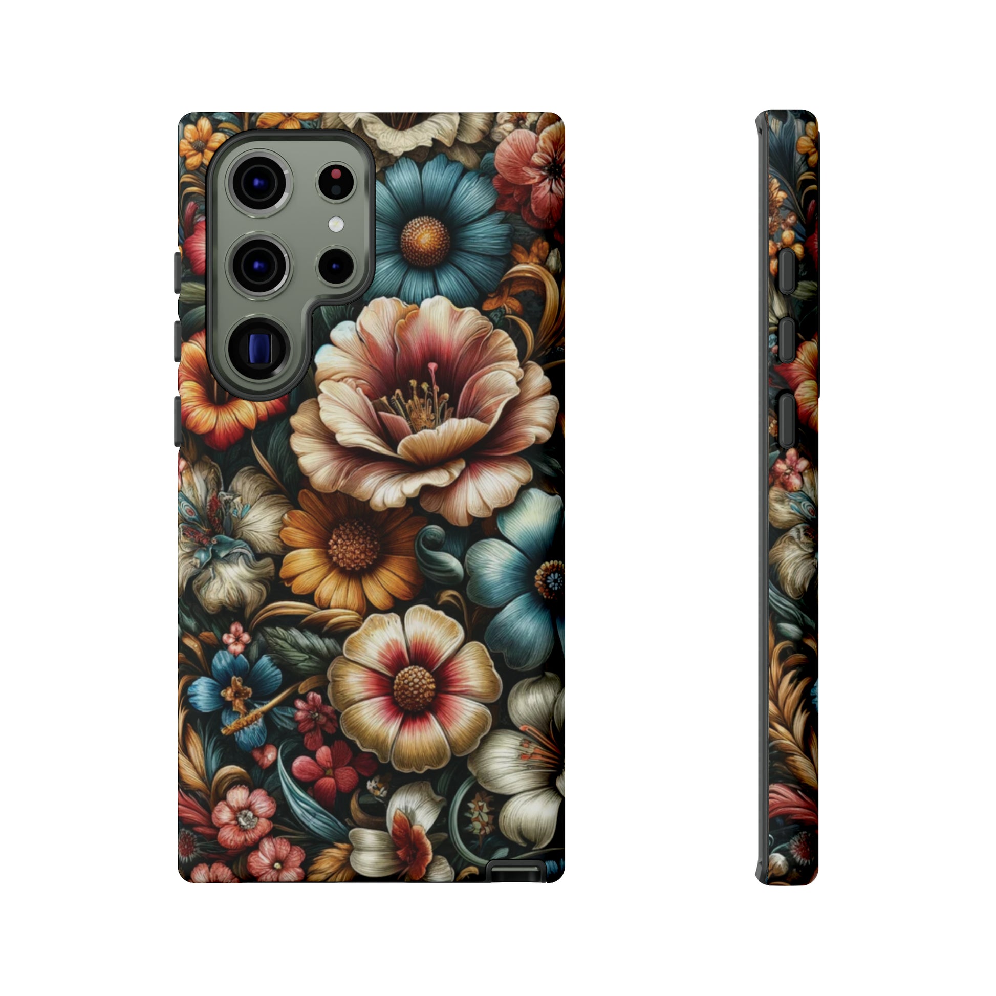 Pastel Floral Design Luxury Phone Tough Case Floral Elegant Durable Stylish for Modern Devices iPhone 15, Samsung iPhone Samsung Accessory Gift for Her.