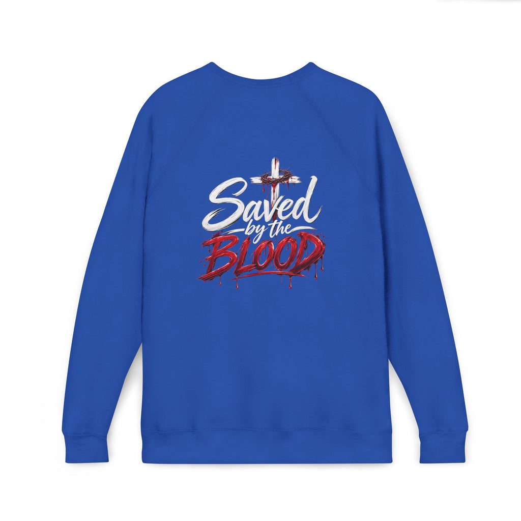 Saved by the Blood Sweatshirt — Christian Cross Faith Crewneck