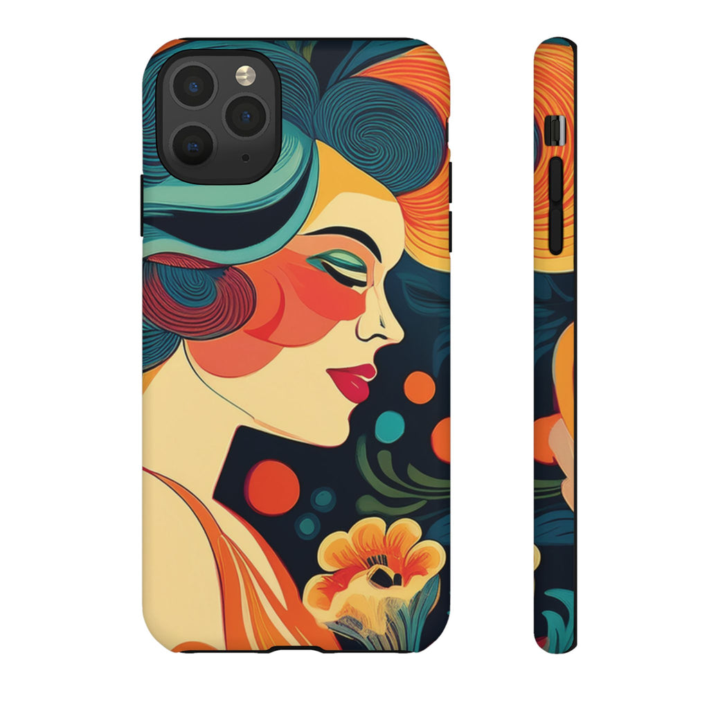 Coque de Téléphone Esthétique Années 50 Rétro Design d'Inspiration Vintage aux Couleurs Pastel Housse Style Mid-Century pour Modèles iPhone et Samsung Galaxy