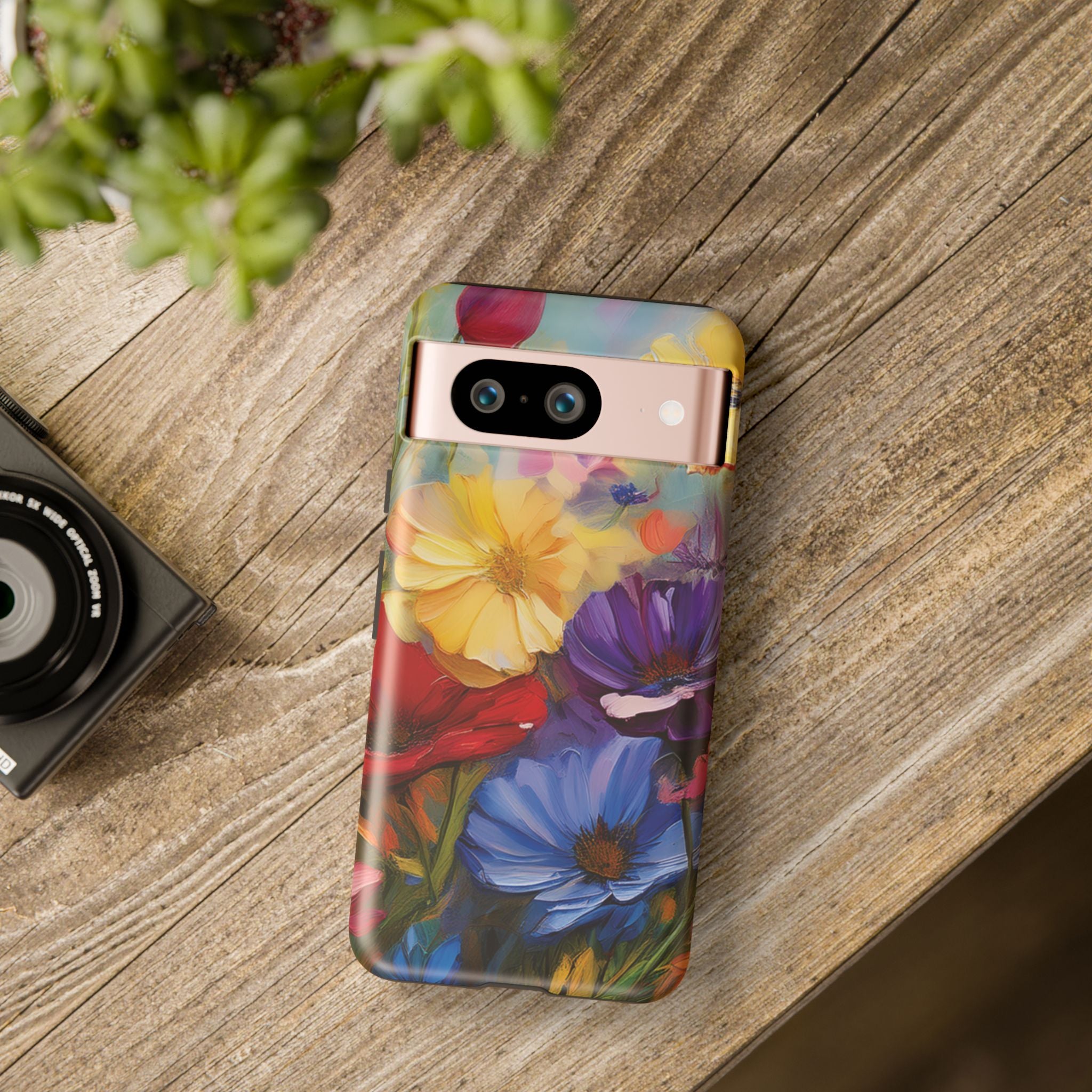 Bold Wildflower Phone Case Bright Hand-Painted Floral Art Vibrant Botanical Design for iPhone & Samsung | Trendy Nature Lover Gift Phone  Galaxy