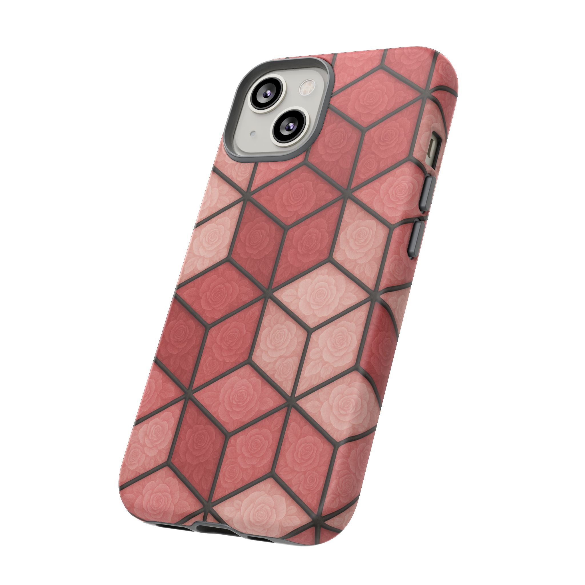Geometric Stained Glass Illusion Phone Case Colorful Abstract Art, Aesthetic Protective Cover for iPhone, Samsung & Google, Unique Gift Idea Mom
