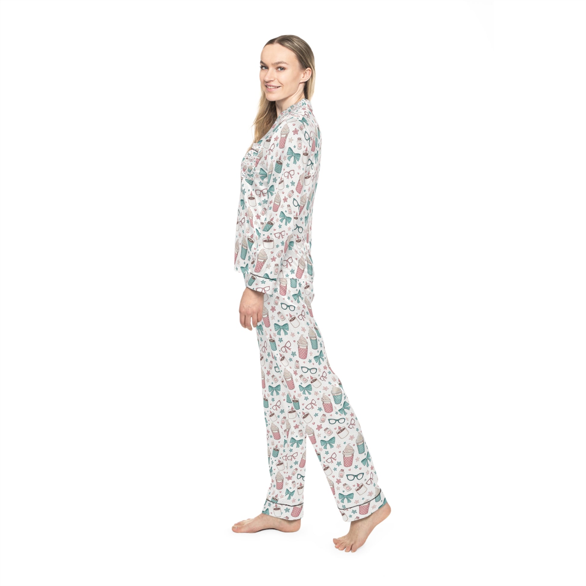 Luxury Women’s Satin Pajamas – Soft Silk-Feel Sleepwear & Chic Loungewear Set Christmas Gift,  Christmas Morning Outfit Perfect Gift