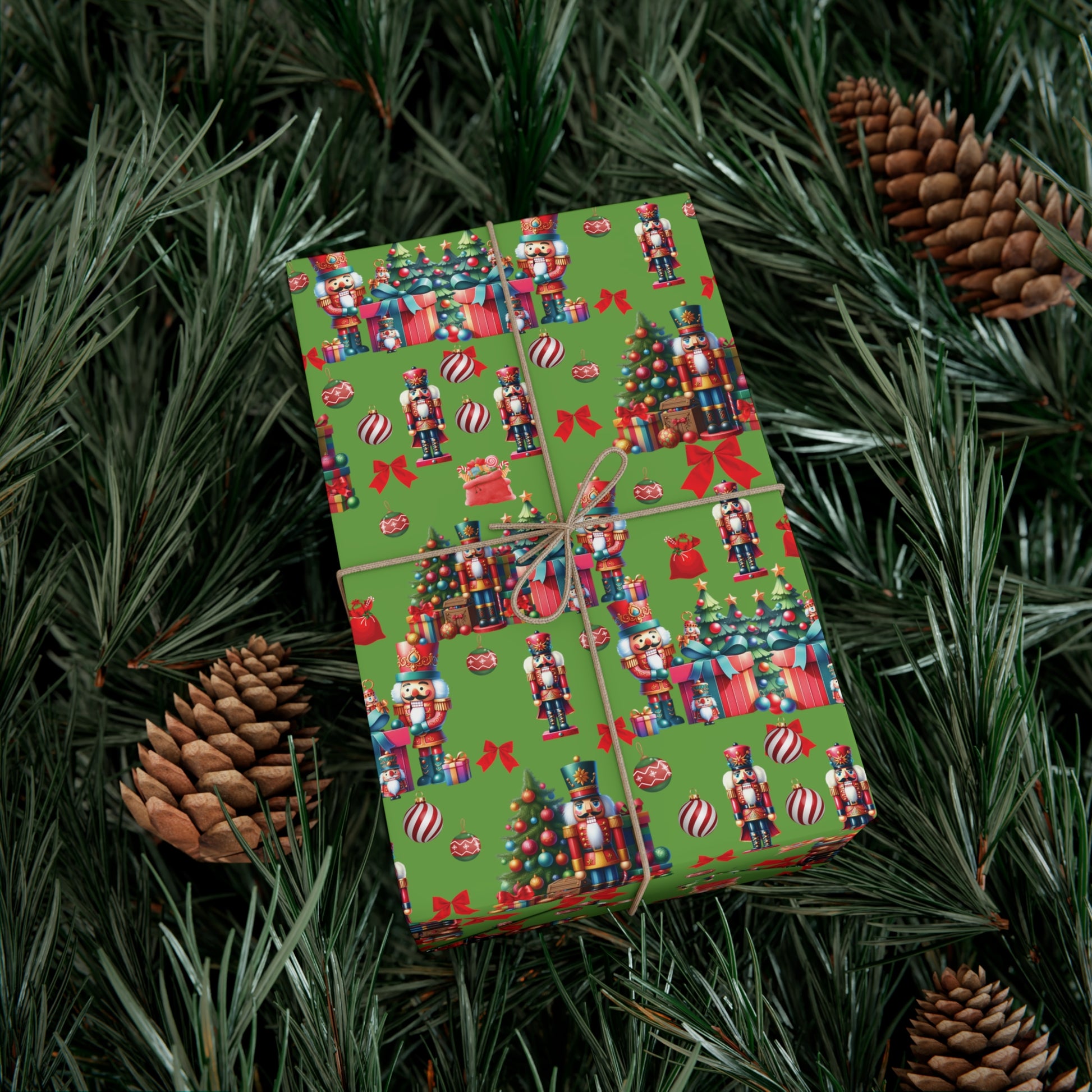 Nutcrackers Christmas Wrapping Paper | Classic Holiday Designs | Nostalgic Gift Wrap | Mid-Century Holiday Patterns | Unique Retro Christmas Decorations | Festive Retro Style Christmas - MRSBYVALLE