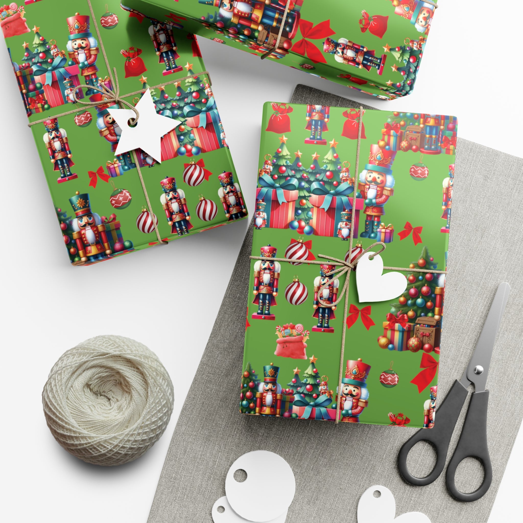 Nutcrackers Christmas Wrapping Paper | Classic Holiday Designs | Nostalgic Gift Wrap | Mid-Century Holiday Patterns | Unique Retro Christmas Decorations | Festive Retro Style Christmas - MRSBYVALLE