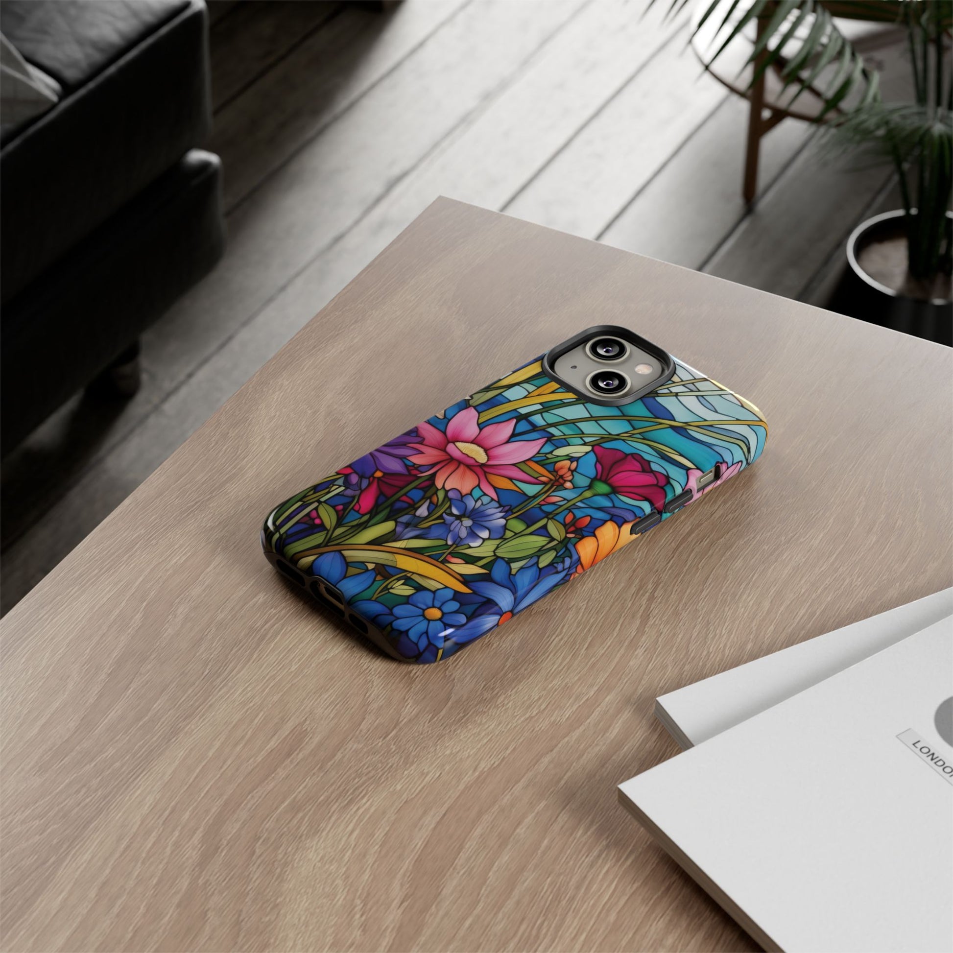 Wildflowers Stain Glass Illusion Phone Case Unique Holiday Protection for Your Device | Stylish & Durable Cover Gift for Her Phone 15, Samsung iPhone Samsung Accessory Gift for Her