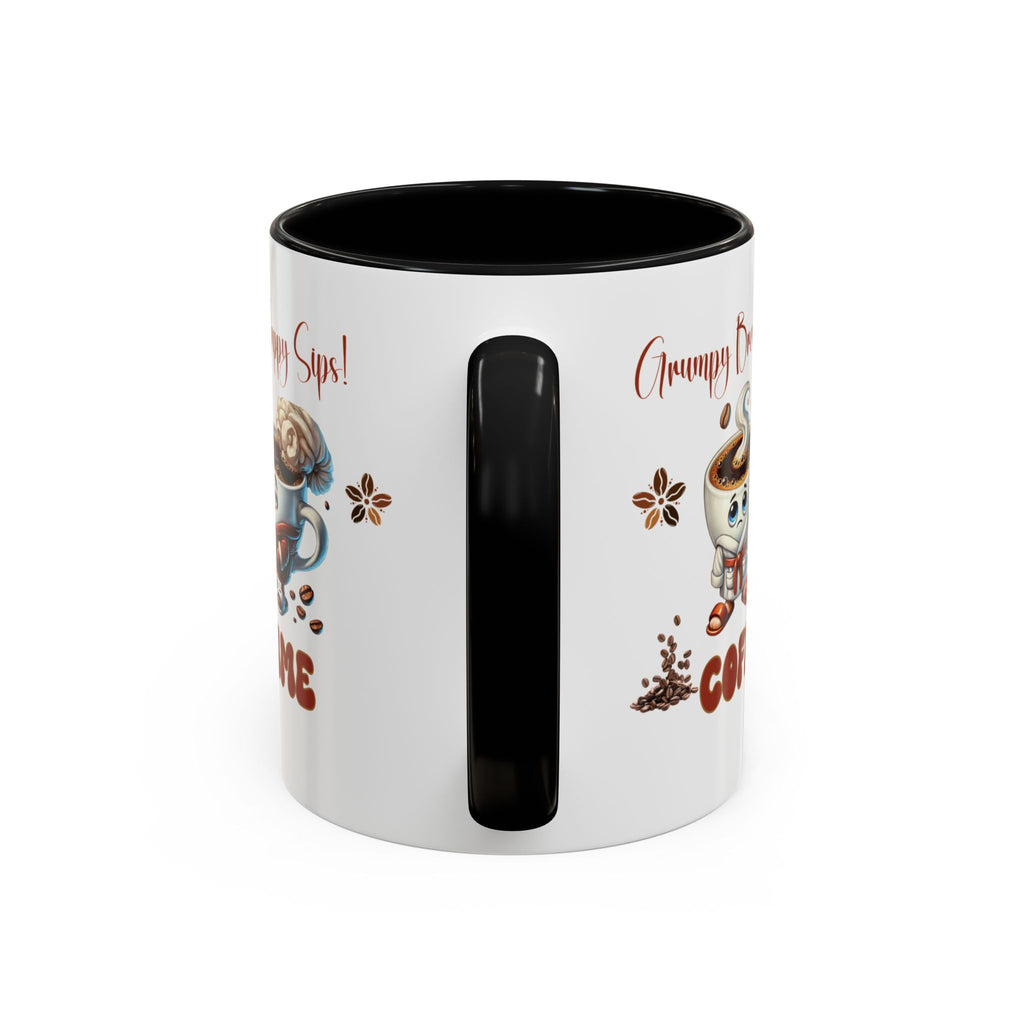 Grumpy Brews Meet Happy Sips Ceramic Mug - Funny Coffee Cup, Cute Tea Mug, Sarcastic Drinkware, Unique Gift, Kitchen Decor Accent Coffee Mug (11, 15oz) - MRSBYVALLE