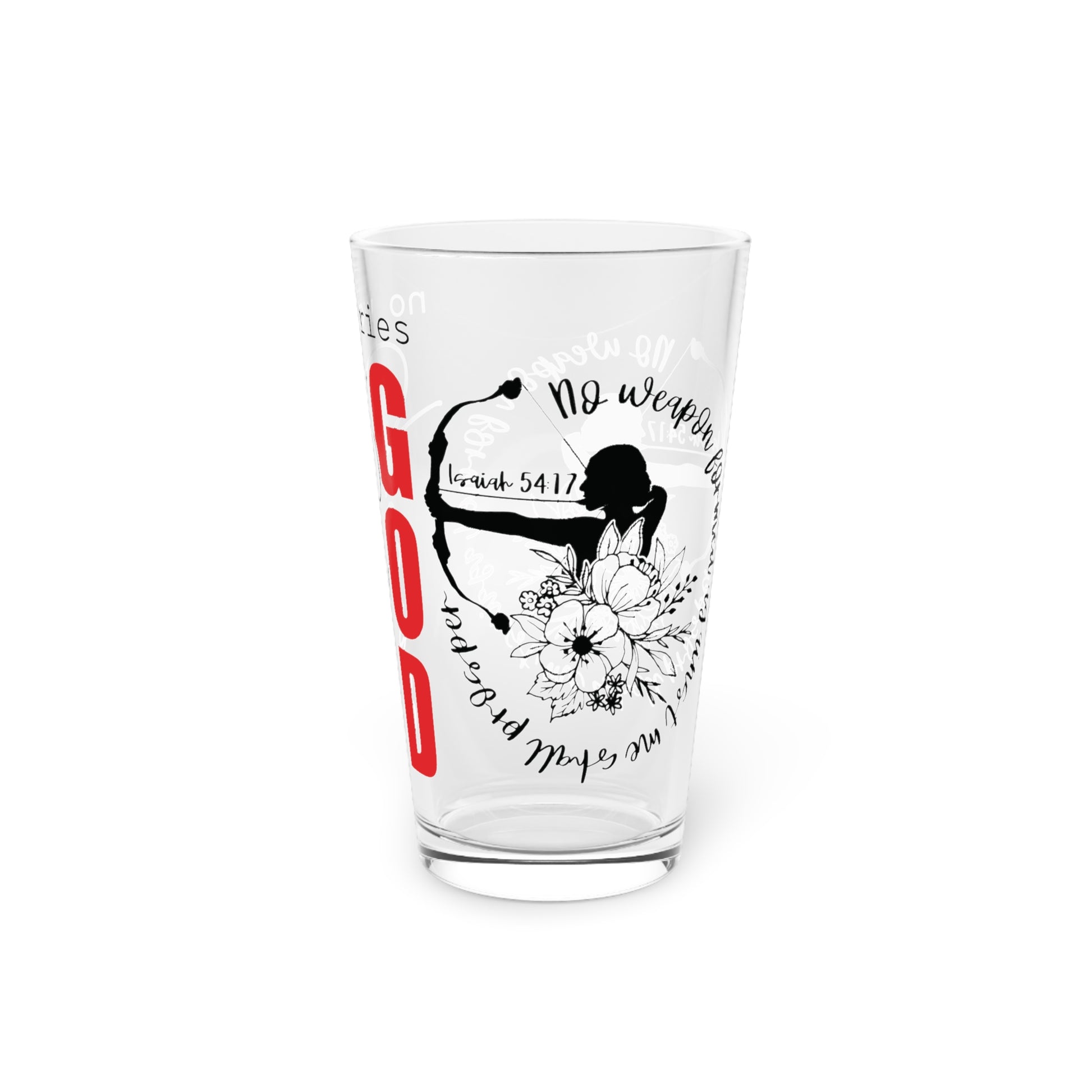 GOD got me 16oz Pint Glass – Christian Glassware for Faith & Inspiration | Perfect for Water, Juice & More – Unique Religious Gift Idea Housewarming
