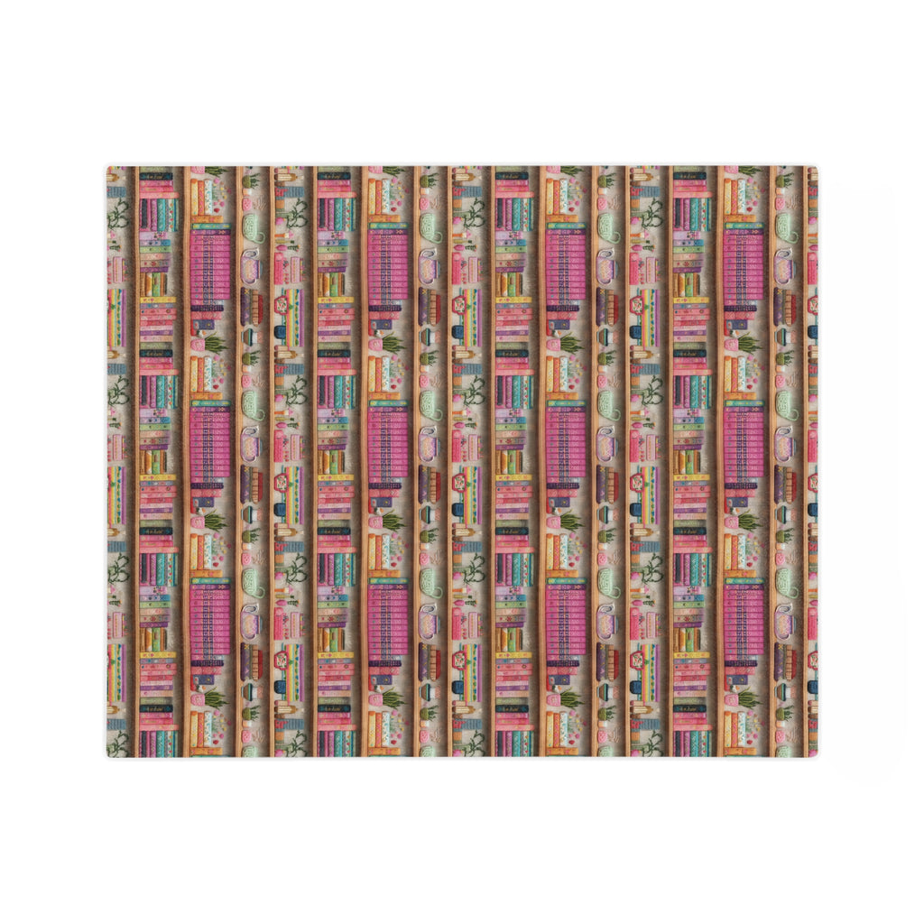 Enchanting 3D Embroidery Illusion Books on Pastel Shelves Minky Blanket Perfect for Readers and Literary Enthusiasts Ultra Soft lightweight Perfect for Home, Couch, or Bed | Best Gift  Comfort Blanket, Perfect for Snuggling Housewarming Gift Throw - MRSBYVALLE