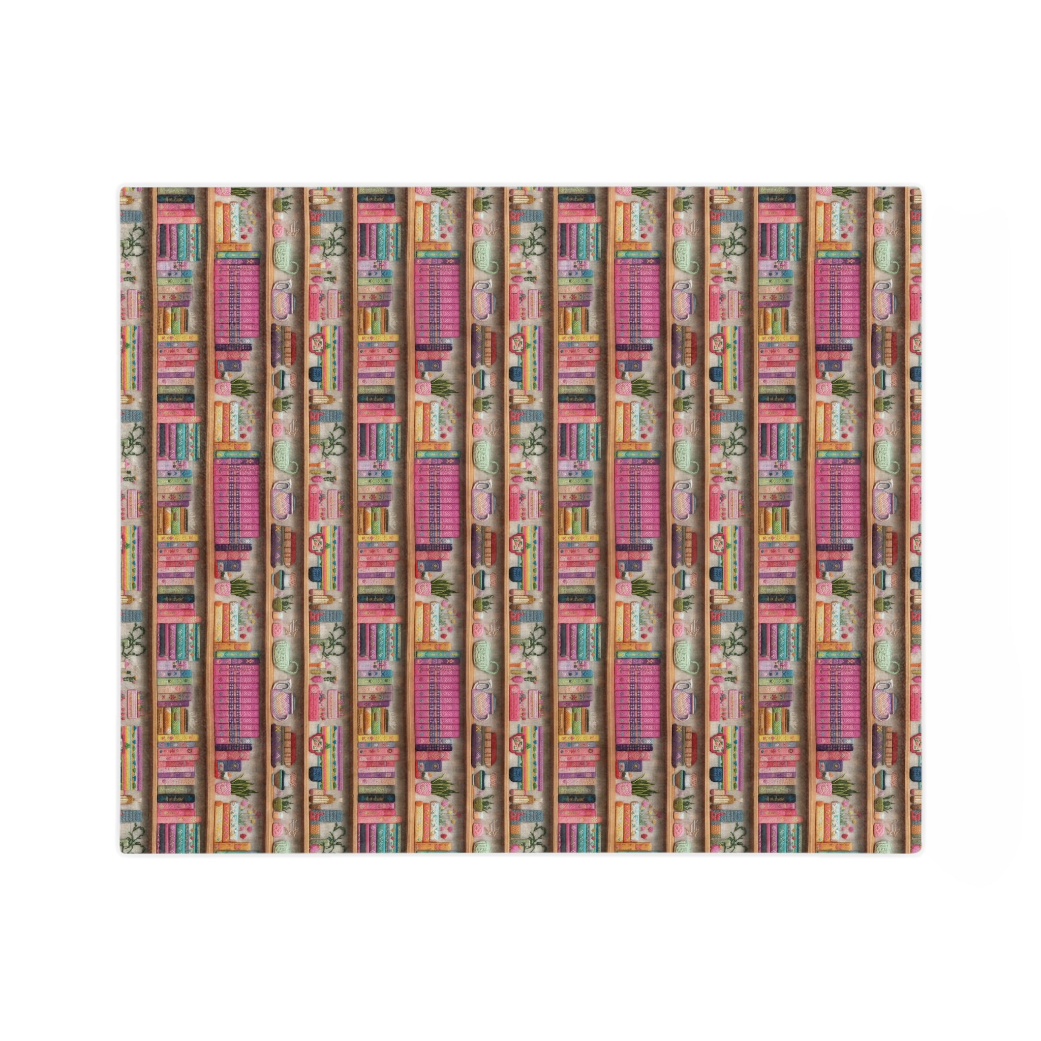 Enchanting 3D Embroidery Illusion Books on Pastel Shelves Minky Blanket Perfect for Readers and Literary Enthusiasts Ultra Soft lightweight Perfect for Home, Couch, or Bed | Best Gift  Comfort Blanket, Perfect for Snuggling Housewarming Gift Throw - MRSBYVALLE