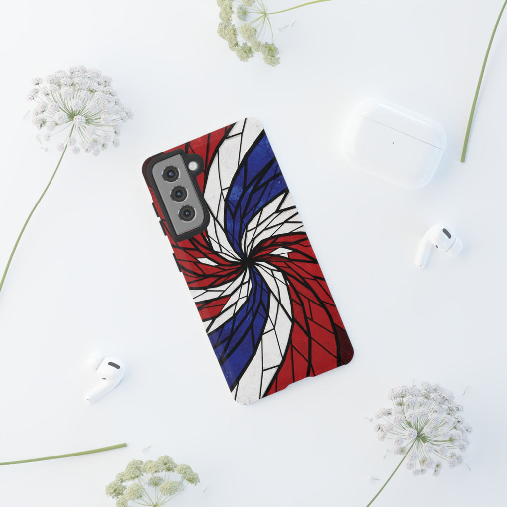 Patriotic Red White & Blue Phone Case – USA Flag Design, Independence Day Gift, Protective Cover for iPhone, Samsung, Pixel
