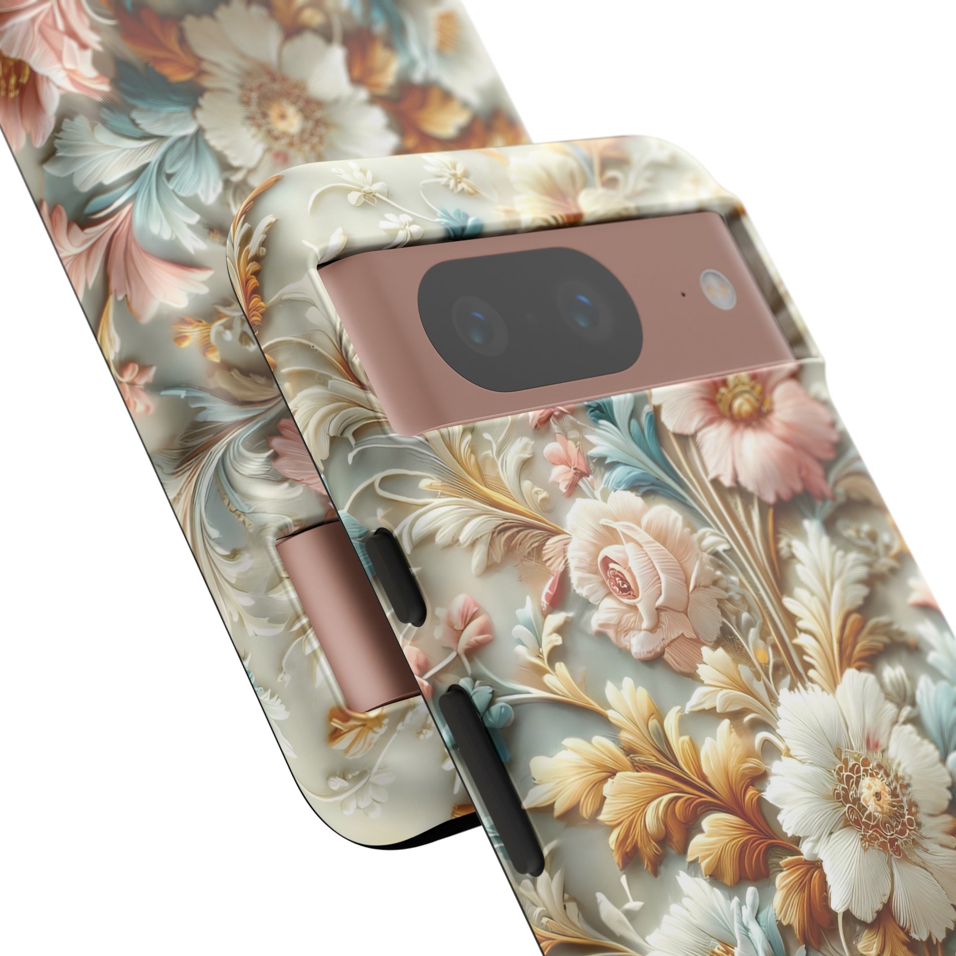 3D Elegant Faux Flowers Phone Case Stylish & Durable for iPhone Samsung Gift iPhone 15, 14, 13 Samsung Pixel Gift for Mom Accessory Gift for Her