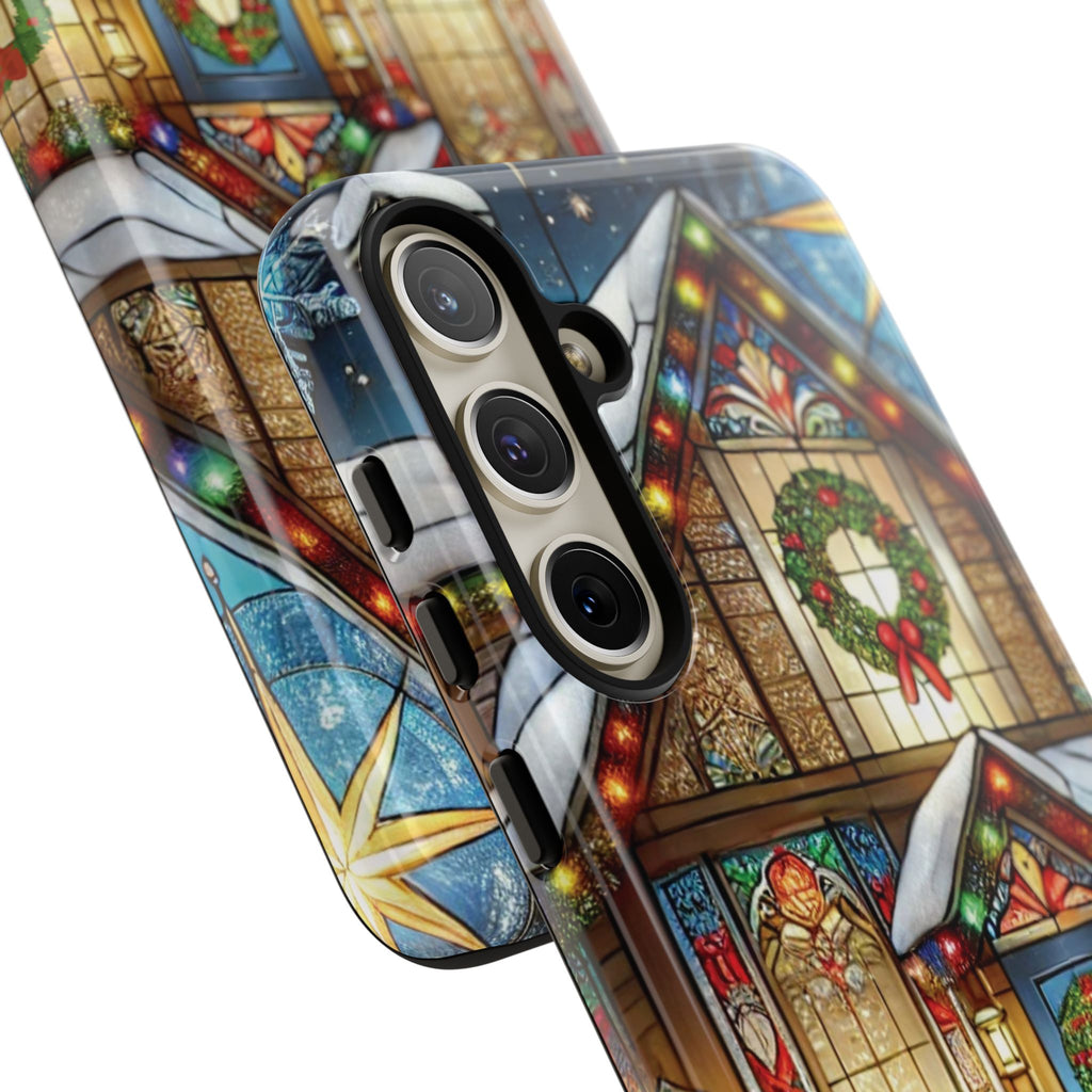 Phone Case - Stain Glass Christmas Unique Holiday Protection Gift for Her
