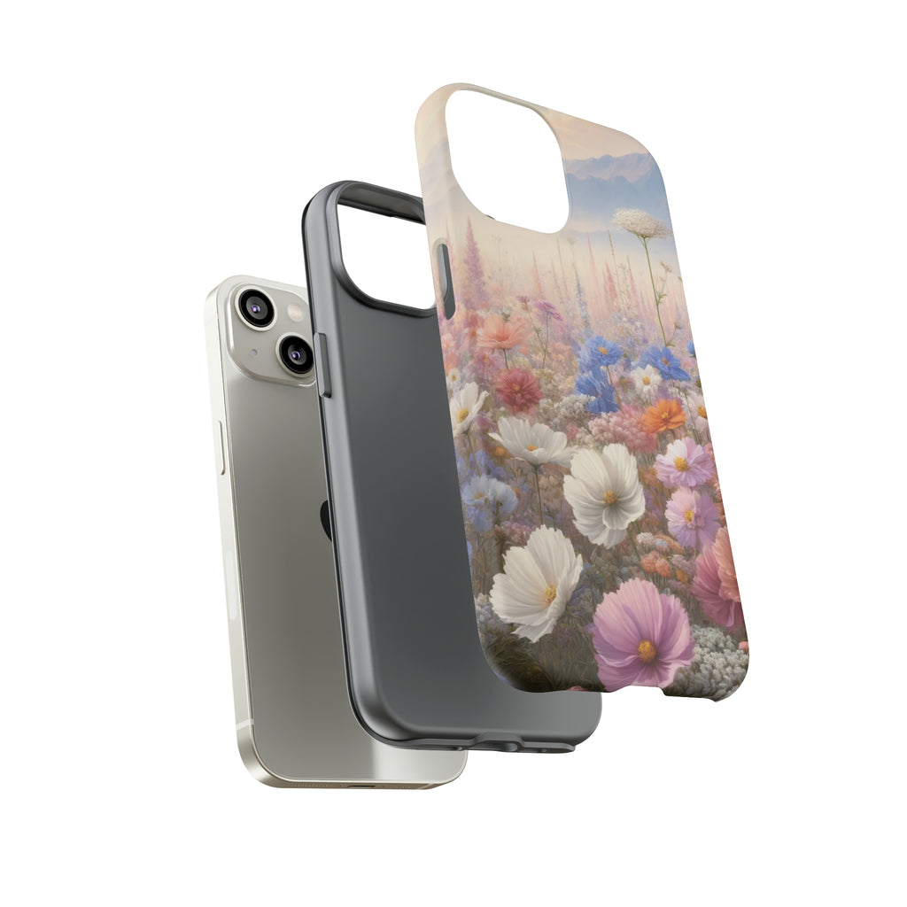Phone Case Floral Boho Luxury Tough Case Floral Elegant Durable Stylish for Modern Devices iPhone 15, Samsung iPhone Samsung Accessory Gift for Her.
