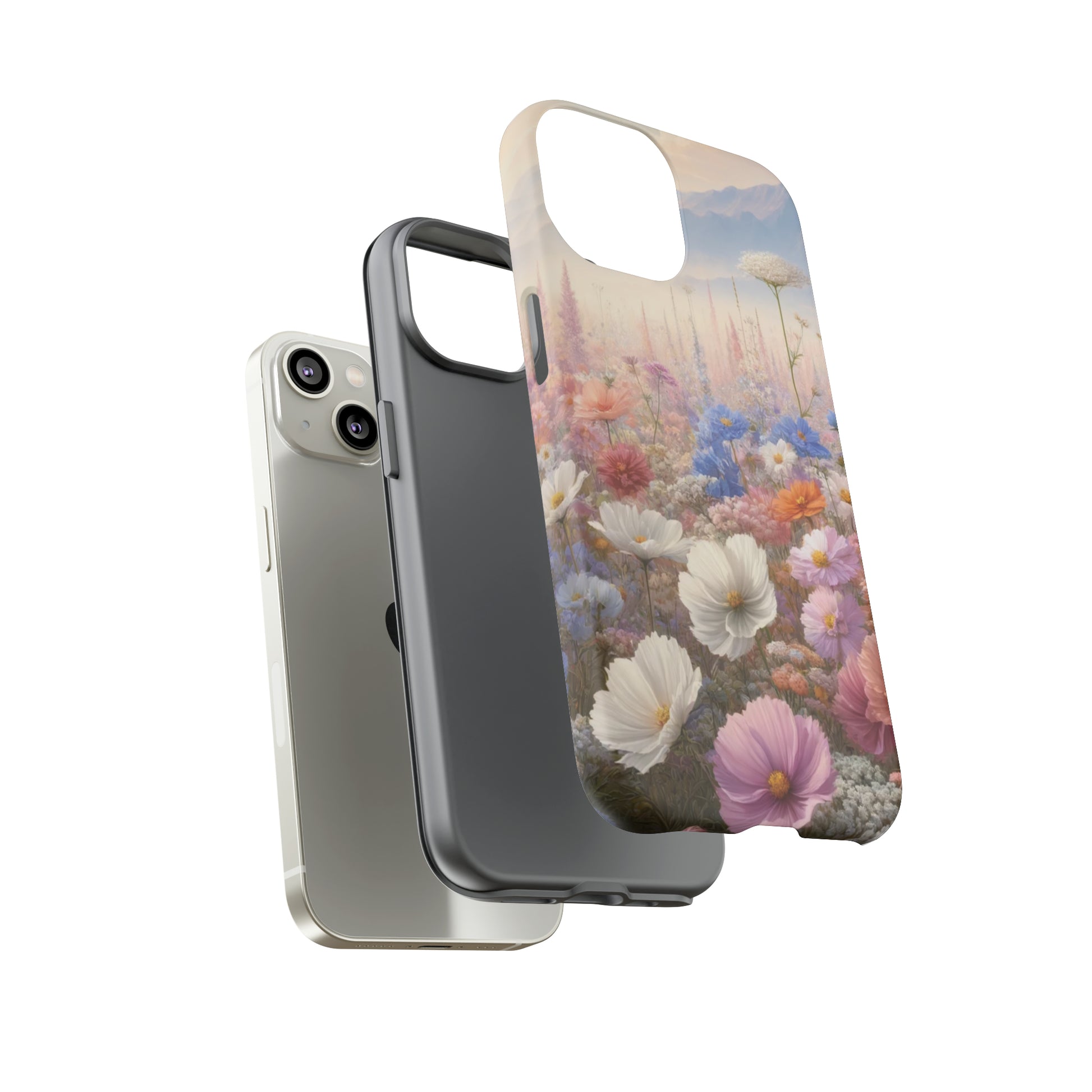 Phone Case Floral Boho Luxury Tough Case Floral Elegant Durable Stylish for Modern Devices iPhone 15, Samsung iPhone Samsung Accessory Gift for Her.