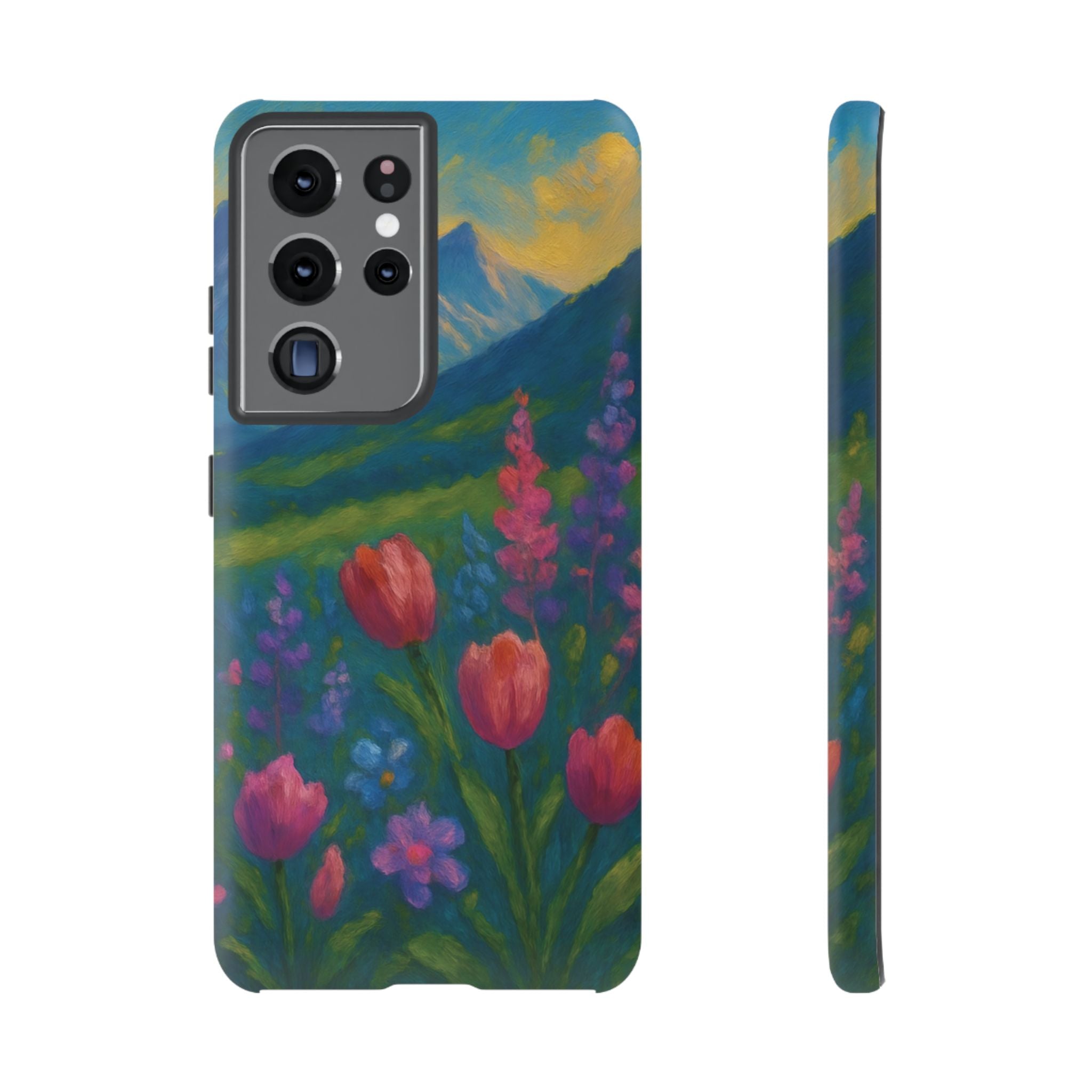 Mountains Wildflowers Phone Case | Vibrant Botanical Floral Design | Nature-Inspired Protective Cover for iPhone & Samsung | Trendy Aesthetic Gift Idea