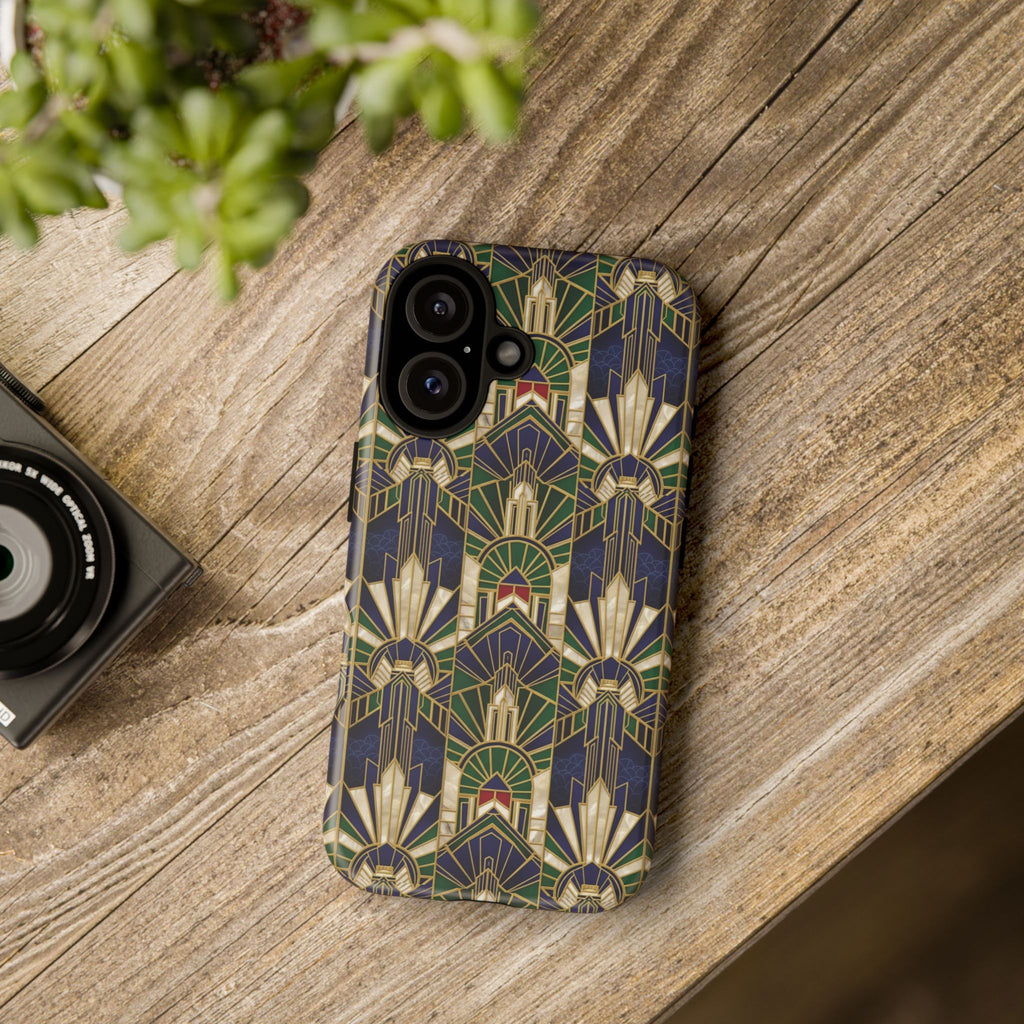 Navy & Gold Art Deco Phone Case — Imperial Art Deco Tough Case