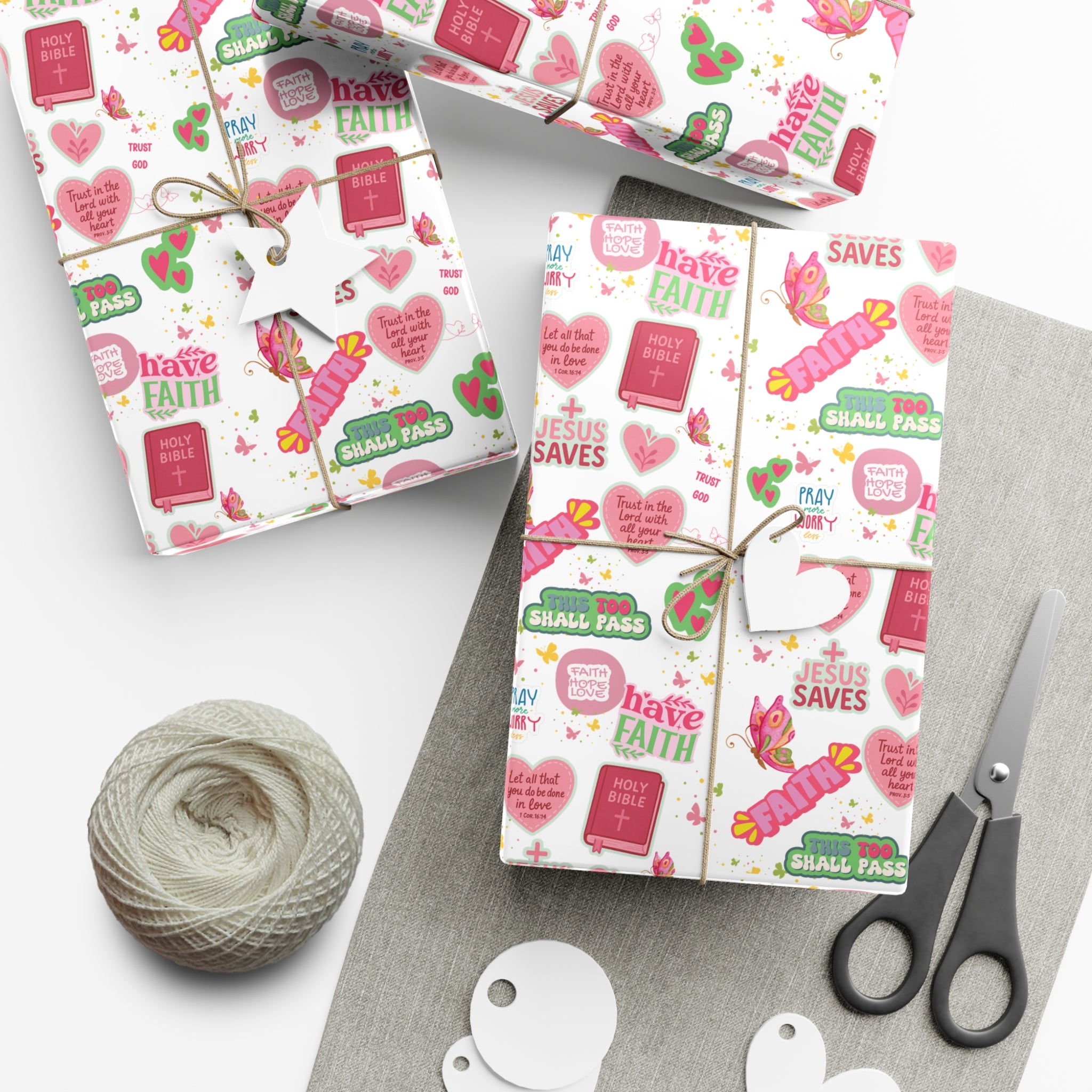 Christian Wrapping Paper | Inspirational Bible Verse Gift Wrap | Faith-Based Wrapping for Birthdays, Holidays, Special Occasions | Scripture Gift Wrap Gifts Moms Weddings