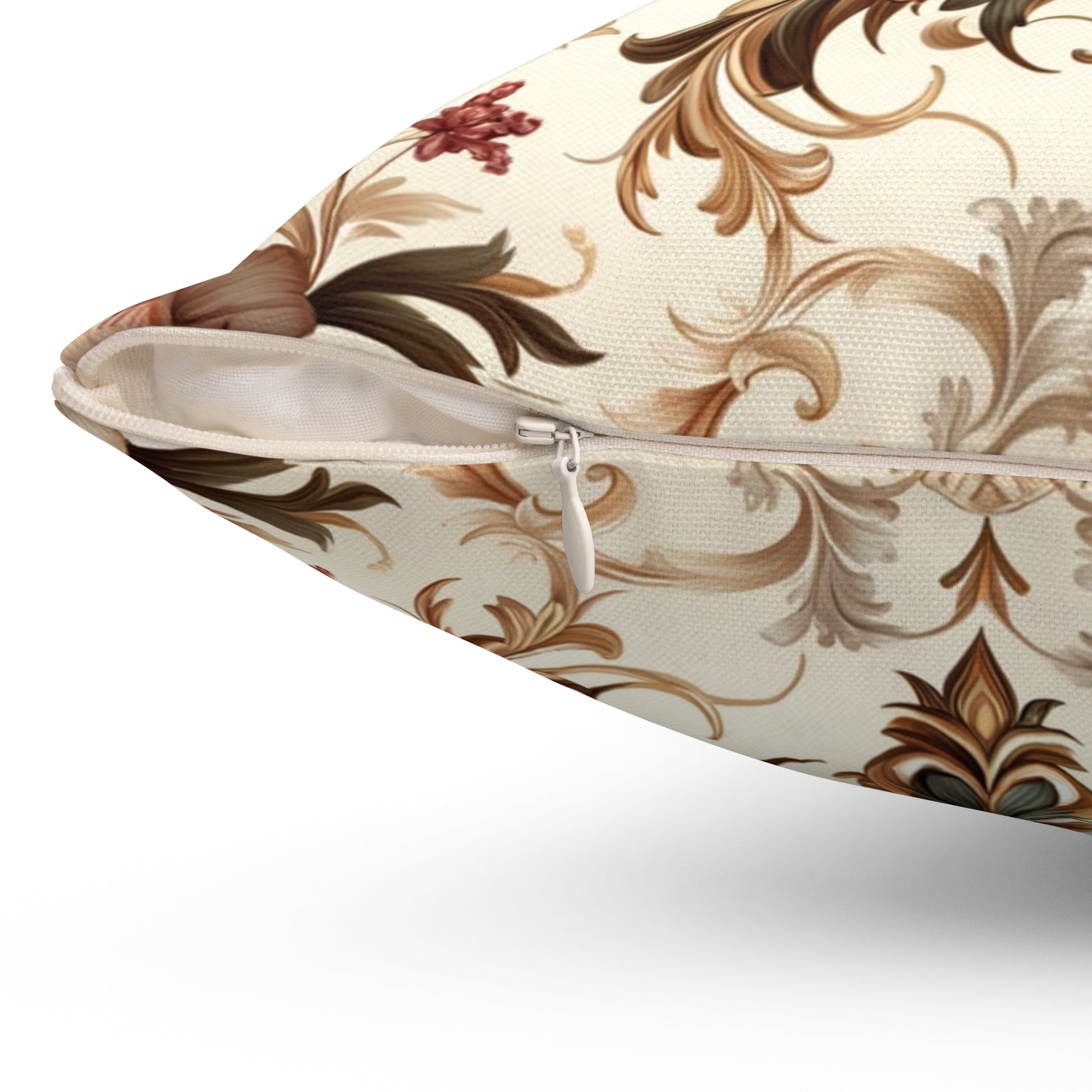Romantic Floral Heart square Pillow Ideal Wedding Mother's Day Gift Luxurious Home Gold Luxurious Elegant Home Living Room Comfort for Bedroom or Housewarming Gift New House, Bridal Shower Gift.