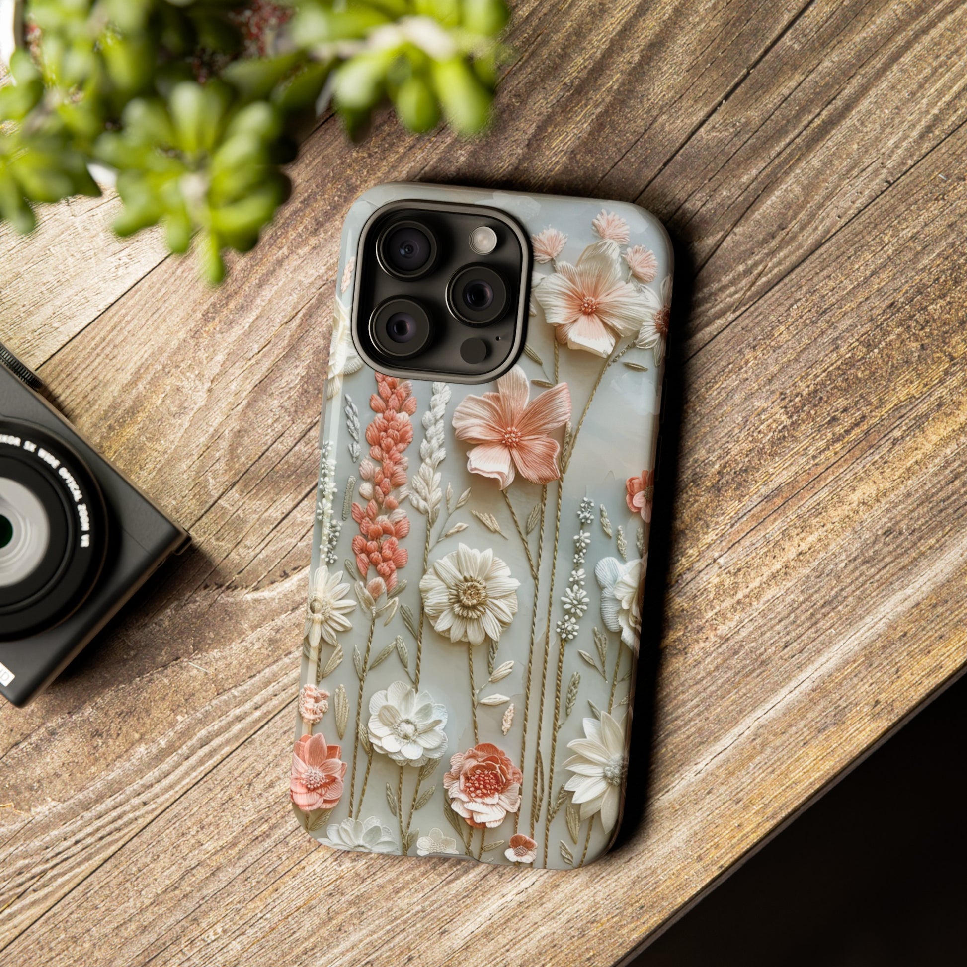 Pastel Wildflowers Protective Phone Case Gift for Her Phone 15, Samsung iPhone Samsung Gift for Her Case iPhone 15, Samsung iPhone Samsung Accessory Gift for Her