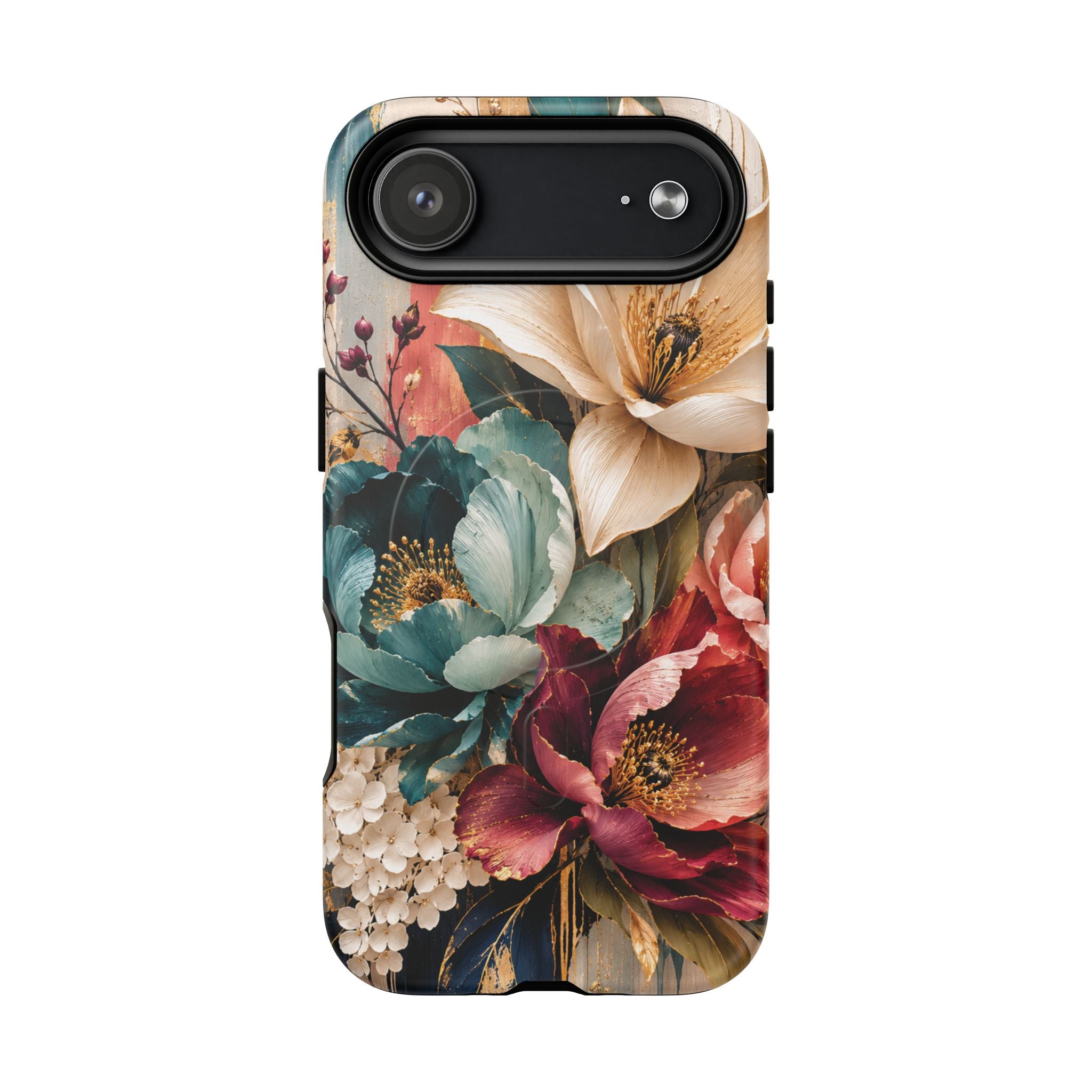 Vintage Floral Bouquet phone case Tough Magnetic Case Velvet Bloom Floral Art iPhone Case  Botanical Protective Case Samsung Modern Garden