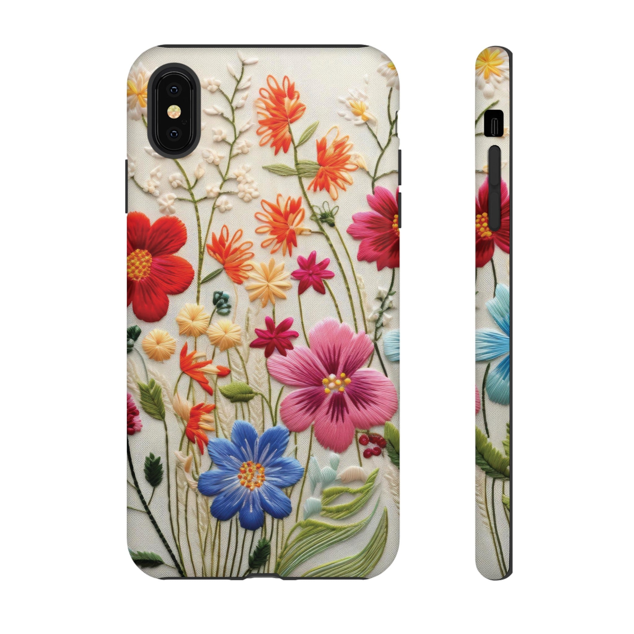3D Floral Phone Case Elegant Faux Flower Durable for iPhone Samsung Smartphone iPhone 15, 14, 13 Samsung Gift for Mom