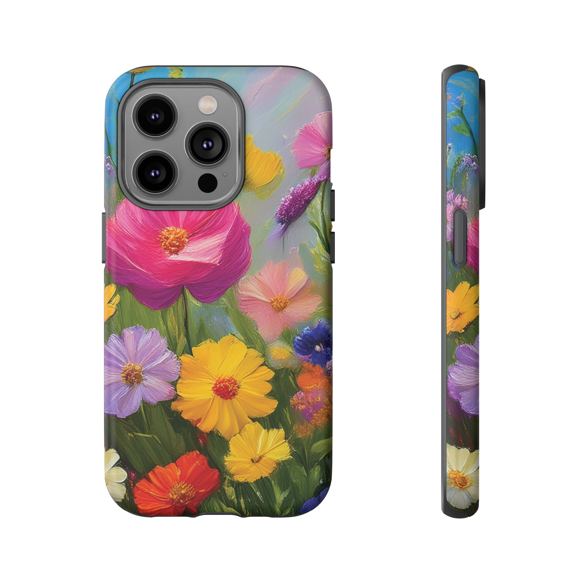 Vibrant Wildflower Painting Phone Case Hand-Painted Floral Art Design | Bright Nature-Inspired Cover | Perfect Gift for Flower Lovers iPhone & Galaxy