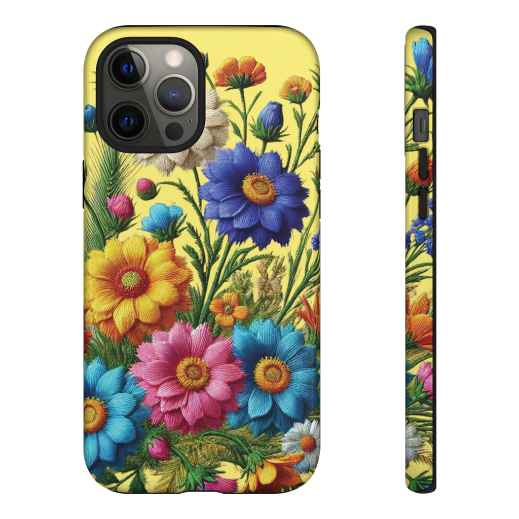 Phone Case Yellow Bright Floral Protective Phone Case Gift for Her Phone 15, Samsung iPhone Samsung  iPhone 15, Samsung iPhone Samsung Accessory Gift for Her