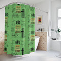 Jesus Quotes All-Over Scripture Shower Curtain Christian Bathroom Decor, Bible Verses, Inspirational Faith Words, Waterproof, Machine Washable Style Hooks Not Included