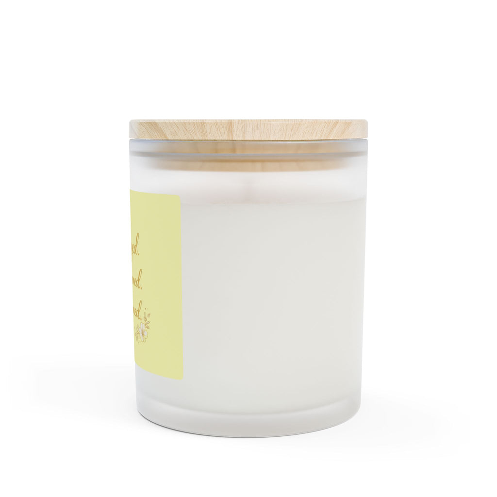 She Prayed She Planned She Bloomed — Inspirational Frosted Glass Candle (11 oz)