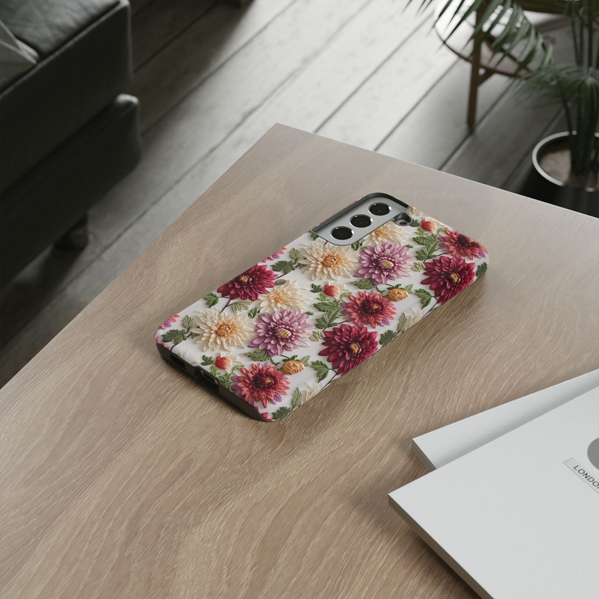 Floral Fall Phone Case for iPhone 16 pro15 14 13 12  21 23 Samsung, and Pixel | Stylish Protective Cover Gift for Her Perfect for Floral Lover - MRSBYVALLE