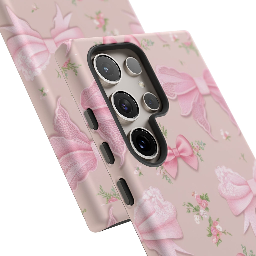 Luxury Pink Bow Phone Case – Cute & Protective Cover for iPhone & Samsung Gift for Her