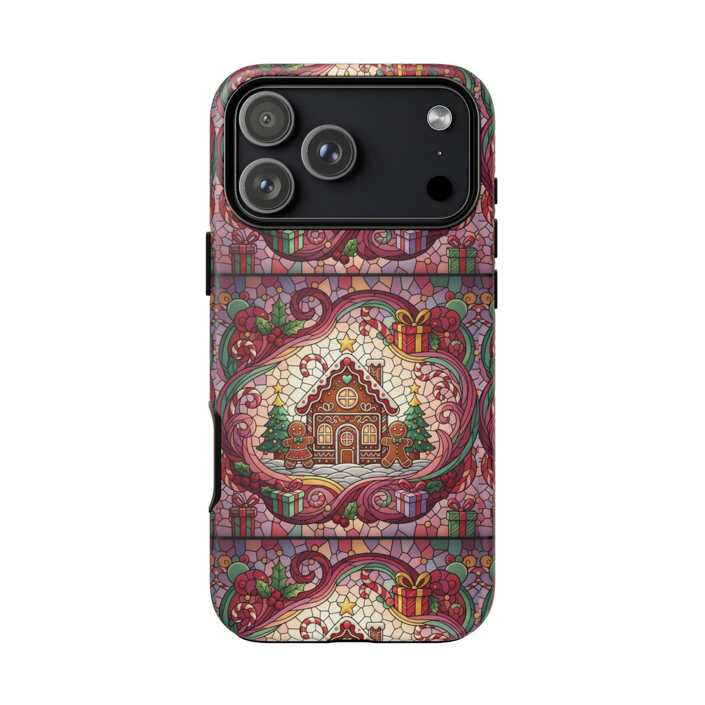 iPhone Case 17, 16  Gingerbread Stained Glass Tough Case Samsung perfect phone case