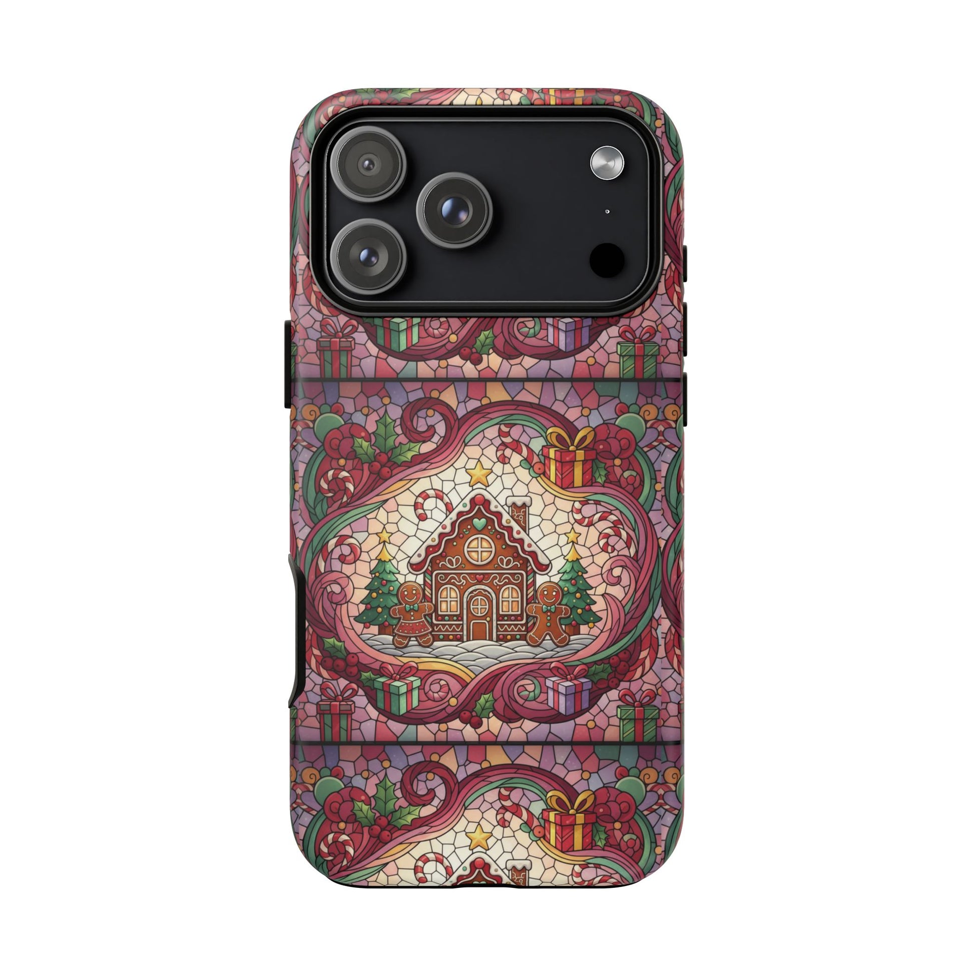 iPhone Case 17, 16  Gingerbread Stained Glass Tough Case Samsung perfect phone case