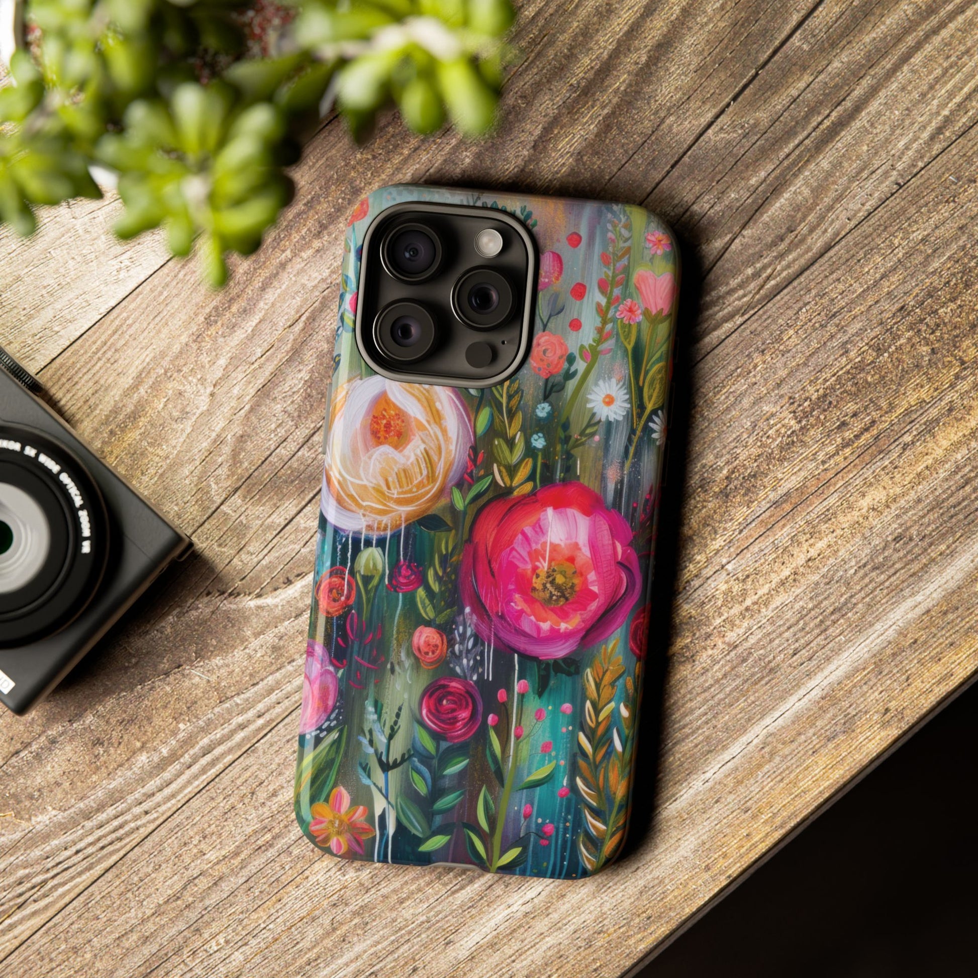 Watercolor Boho Floral Phone Case for iPhone 16 15 14 13 12  21 23 Samsung, and Pixel | Stylish Protective Cover Gift for Her Perfect for Floral Lover - MRSBYVALLE
