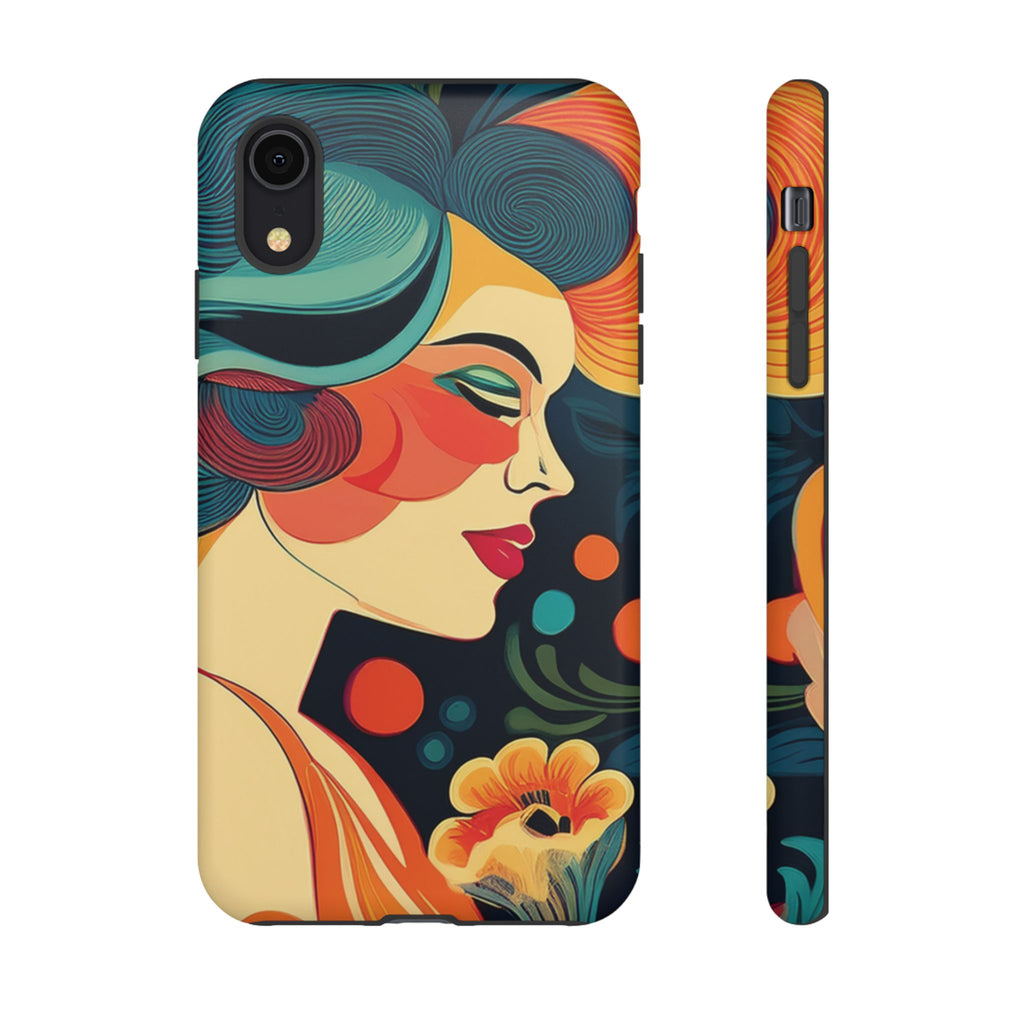 Coque de Téléphone Esthétique Années 50 Rétro Design d'Inspiration Vintage aux Couleurs Pastel Housse Style Mid-Century pour Modèles iPhone et Samsung Galaxy