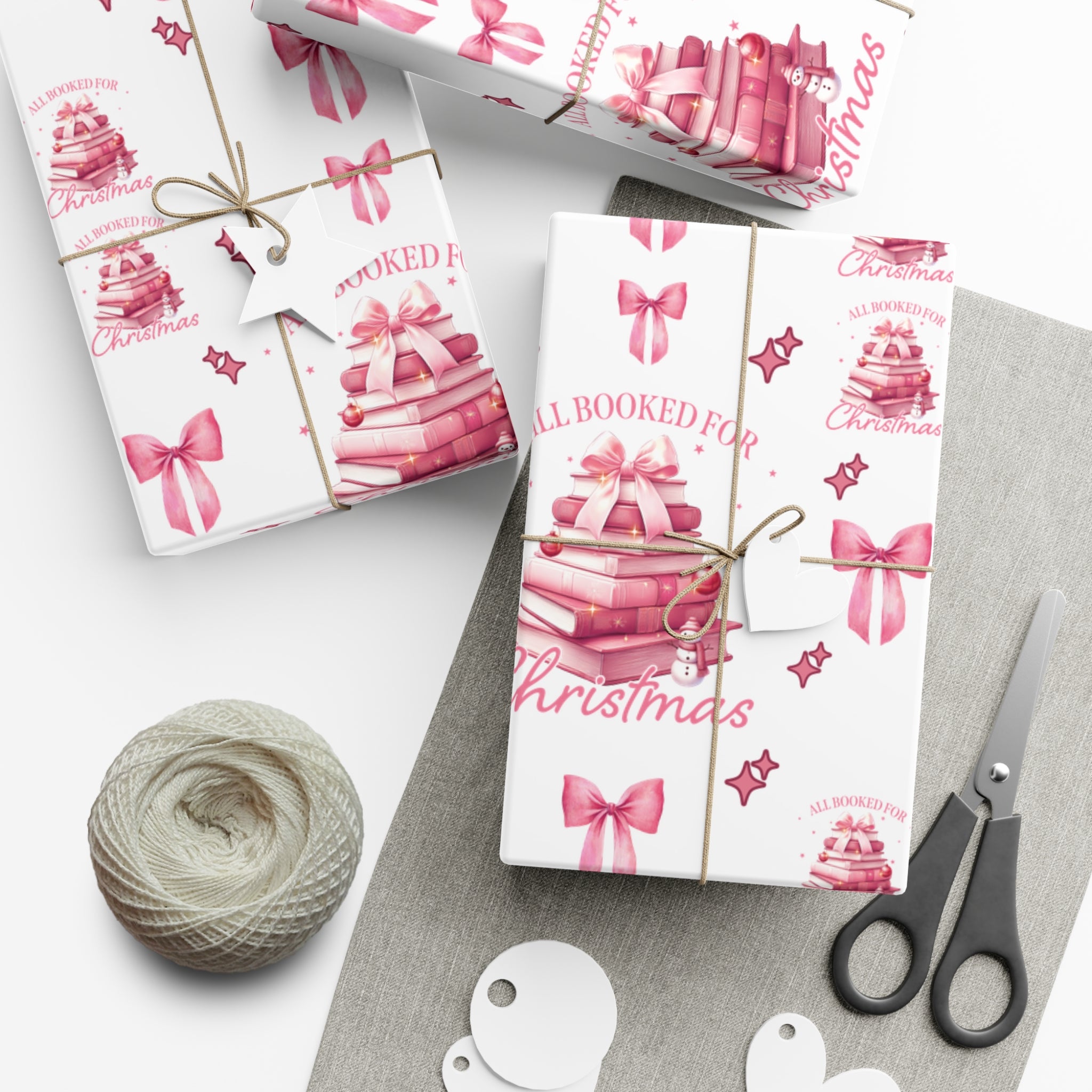 All Booked for Christmas Pink Books & Bows Holiday Edition Perfect for Book Lovers! Celebrate the Joy of Reading with Festive Charm in This Limited Christmas Collection Premium Quality - MRSBYVALLE