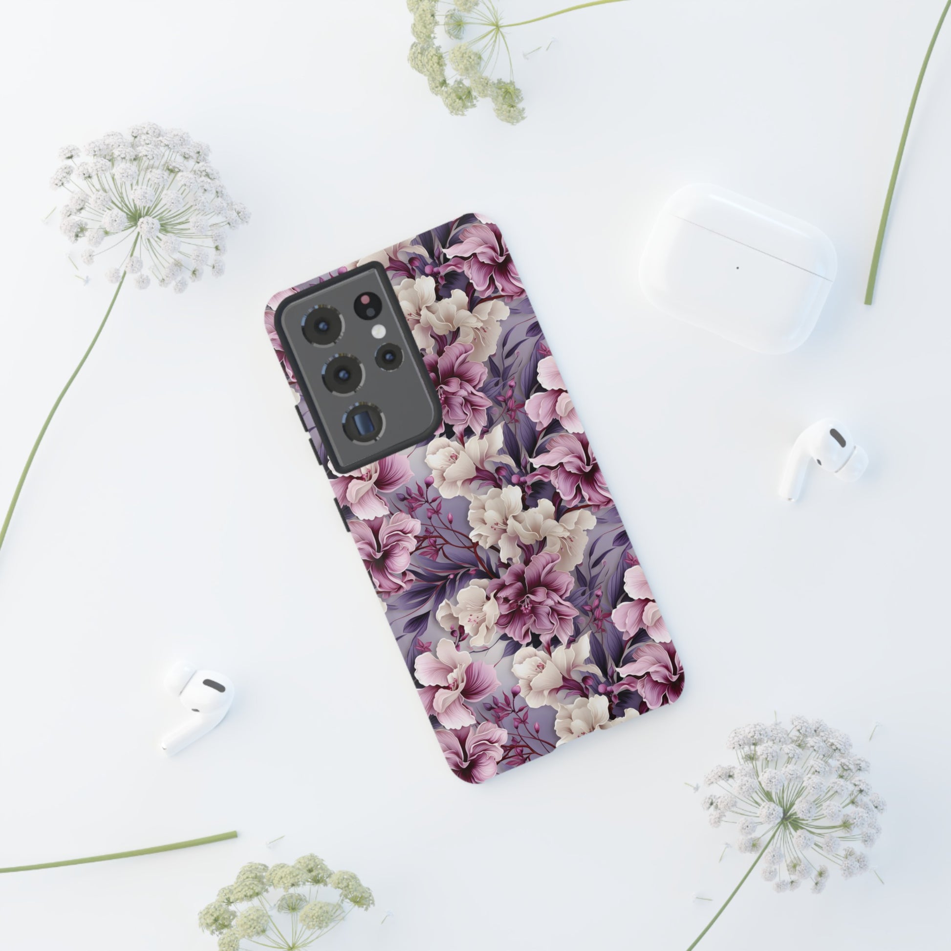 Lavender Flowers Protective Phone Case Gift for Her Phone 15, Samsung iPhone Samsung Gift for Her Case iPhone 15, Samsung