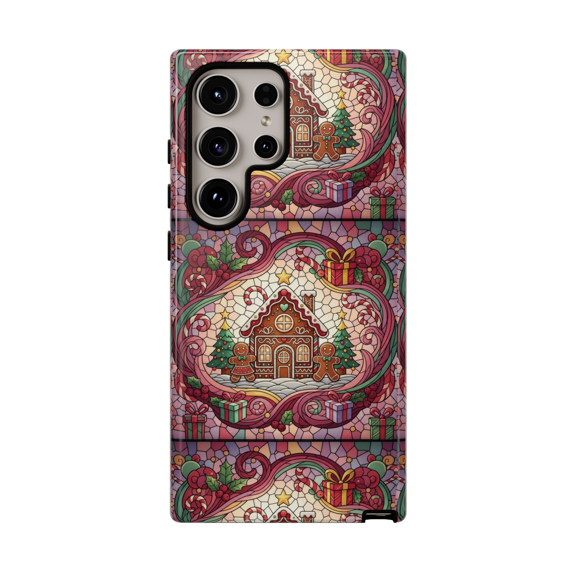 iPhone Case 17, 16  Gingerbread Stained Glass Tough Case Samsung perfect phone case