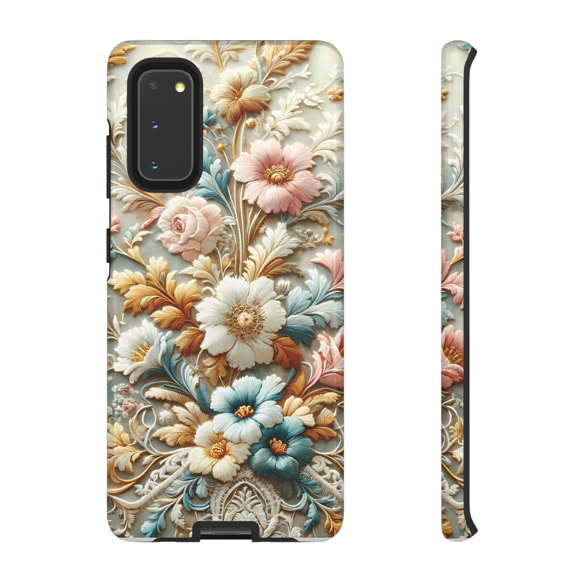 3D Elegant Faux Flowers Phone Case Stylish & Durable for iPhone Samsung Gift iPhone 15, 14, 13 Samsung Pixel Gift for Mom Accessory Gift for Her