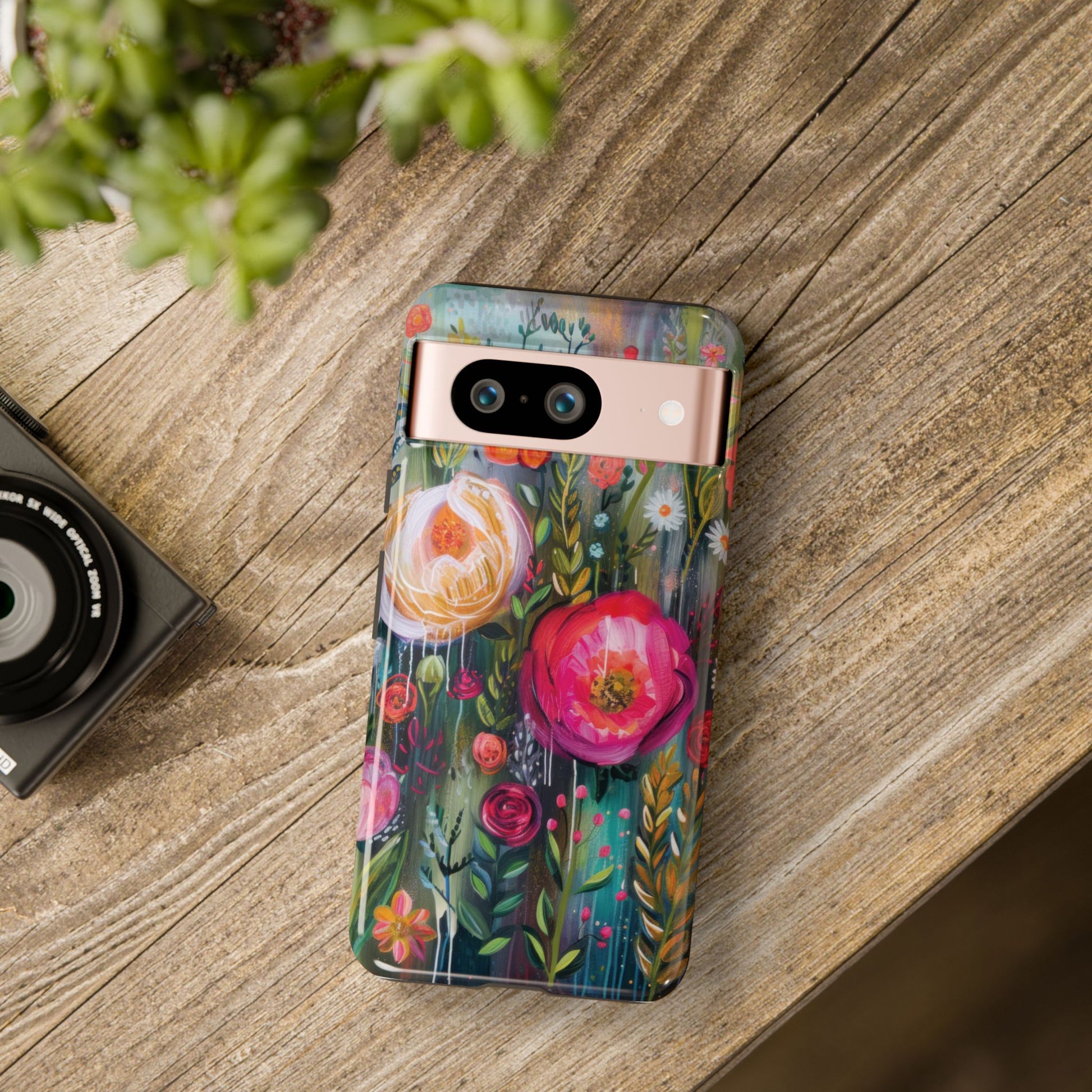 Watercolor Boho Floral Phone Case for iPhone 16 15 14 13 12  21 23 Samsung, and Pixel | Stylish Protective Cover Gift for Her Perfect for Floral Lover - MRSBYVALLE