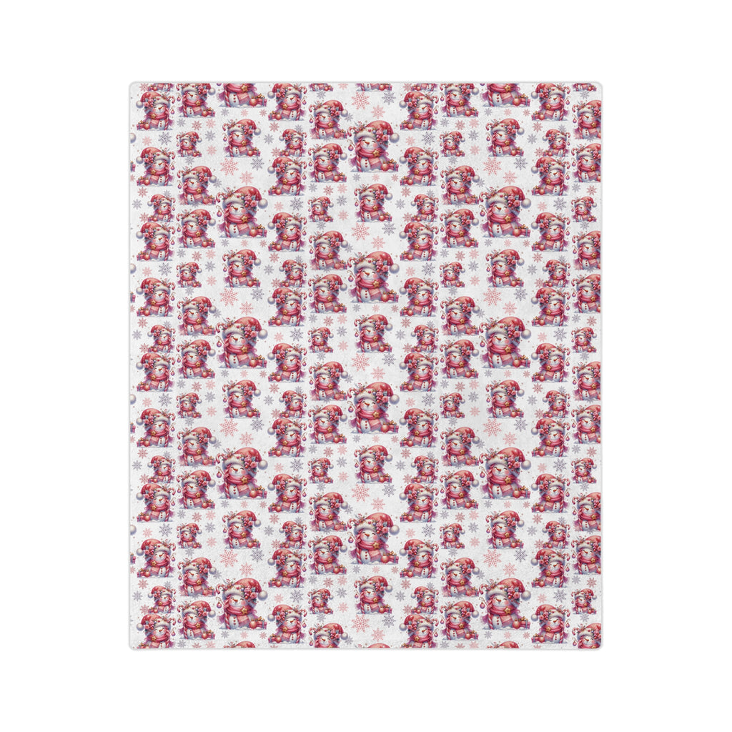Pink Christmas Snowwomen Minky Blanket Throw Ultra-Soft Minky Blanket Cozy Comfort Blanket Elegant Home Decor Plush Microfiber for Maximum Comfort Blanket, Perfect for Snuggling Decor, Cozy All-Season Warmth, Housewarming Gift Throw - MRSBYVALLE