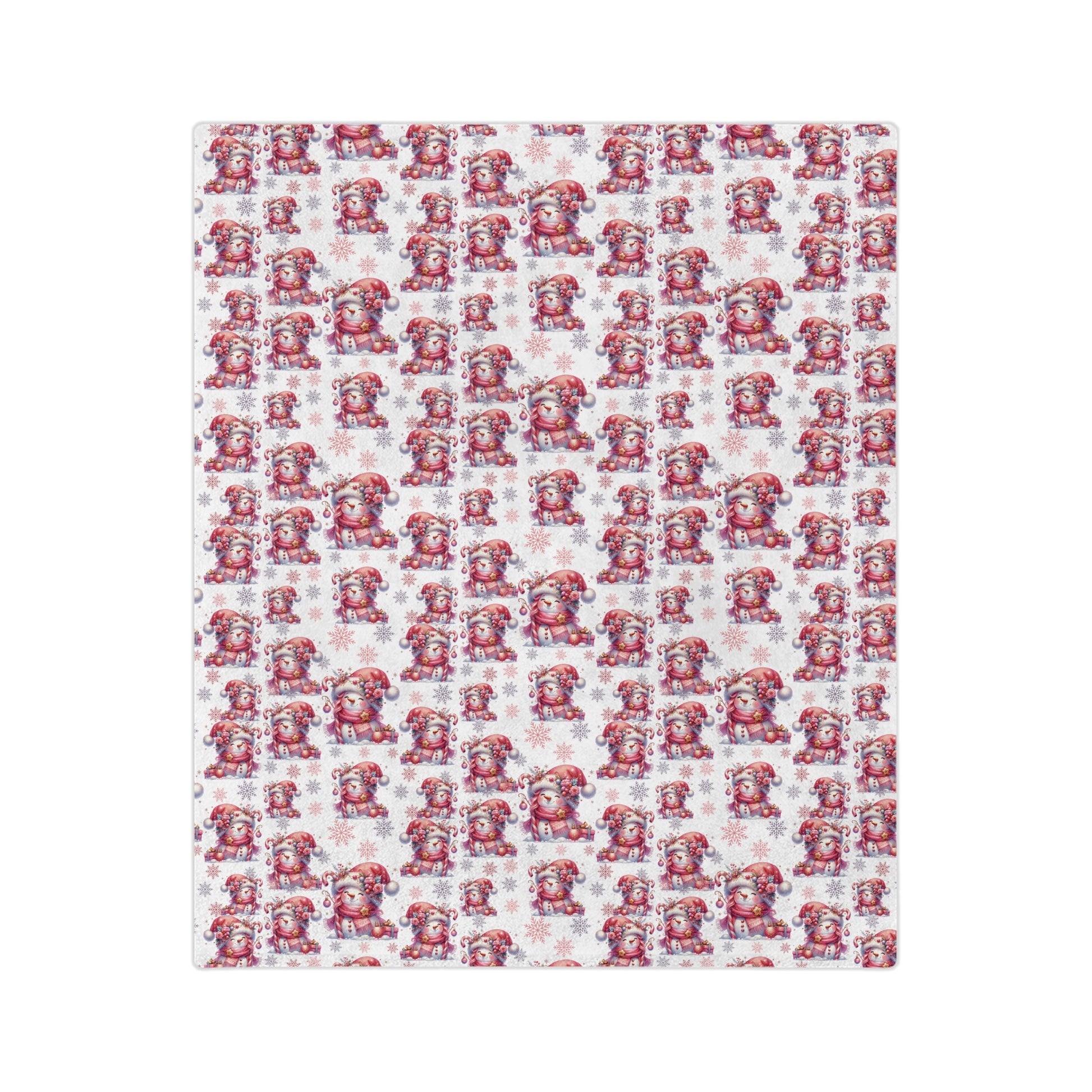 Pink Christmas Snowwomen Minky Blanket Throw Ultra-Soft Minky Blanket Cozy Comfort Blanket Elegant Home Decor Plush Microfiber for Maximum Comfort Blanket, Perfect for Snuggling Decor, Cozy All-Season Warmth, Housewarming Gift Throw - MRSBYVALLE