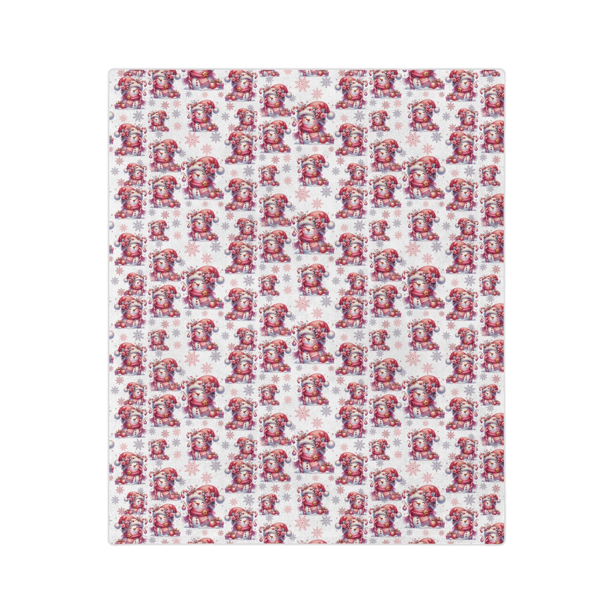 Pink Christmas Snowwomen Minky Blanket Throw Ultra-Soft Minky Blanket Cozy Comfort Blanket Elegant Home Decor Plush Microfiber for Maximum Comfort Blanket, Perfect for Snuggling Decor, Cozy All-Season Warmth, Housewarming Gift Throw - MRSBYVALLE
