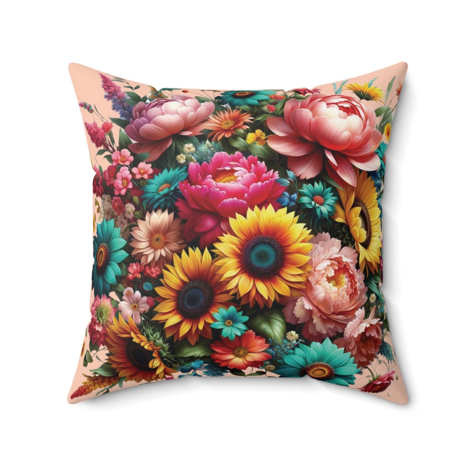 Floral Square Pillow with Unique Add a Touch of Elegance and Comfort to Your Living Space with Our Soft and Decorative Cushion for Living Room, Bedroom or Housewarming Gift New House, Bridal Shower Gift - MRSBYVALLE